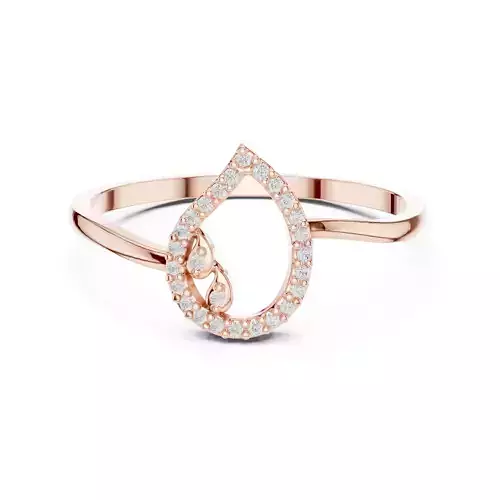 Round Diamond Pear Shape Engagement Ring 3DM STL Video 3D print model Round Diamond Pear Shape Engagement Ring 3DM STL Video 3D print model