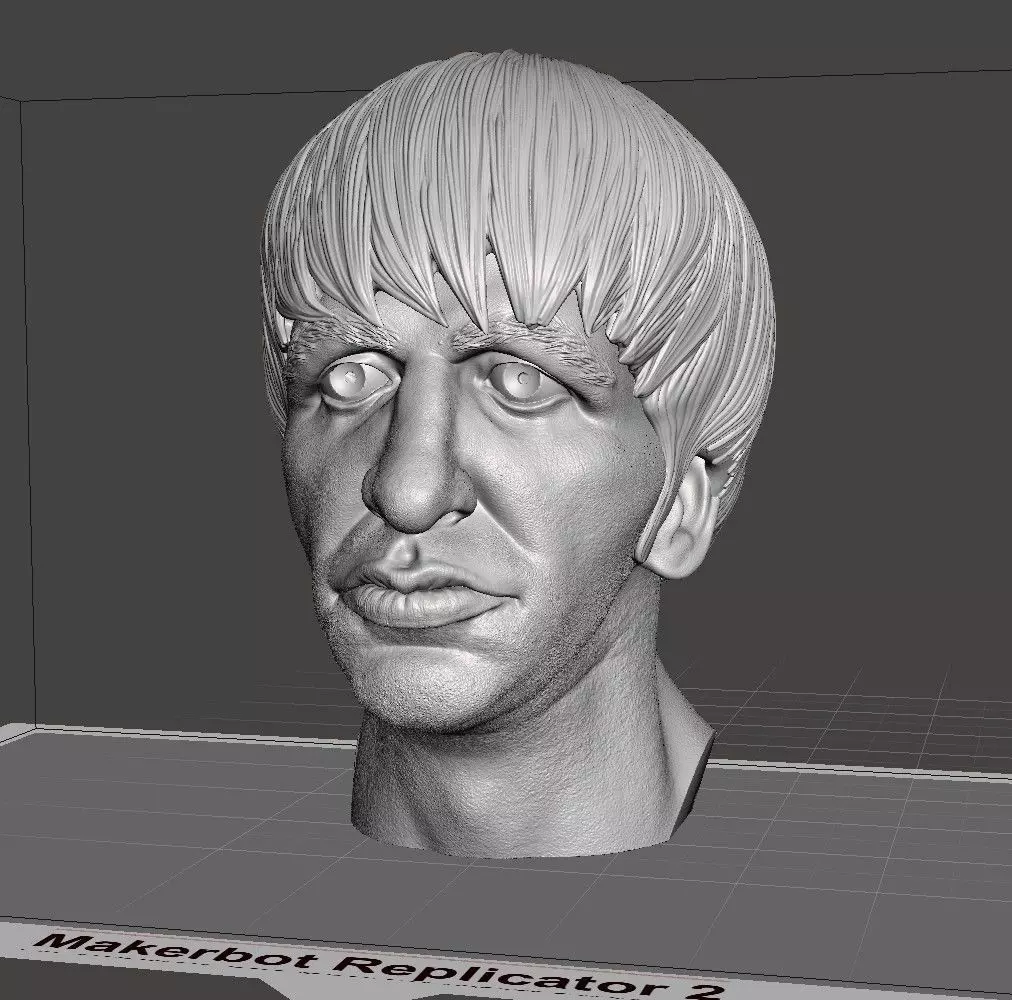 Ringo Starr The Beatles Bust Printable 3D Model 3D print model_10