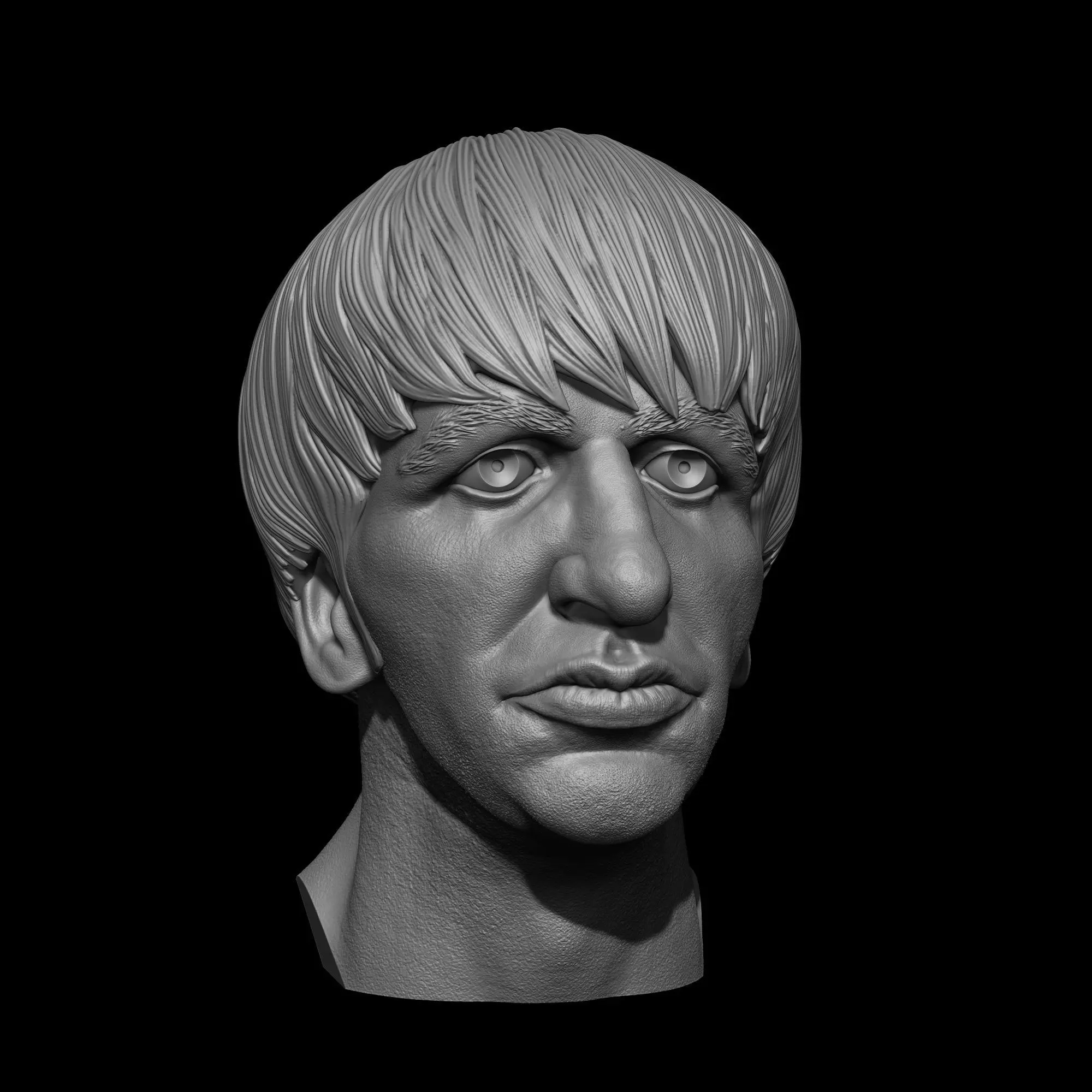 Ringo Starr The Beatles Bust Printable 3D Model 3D print model_9