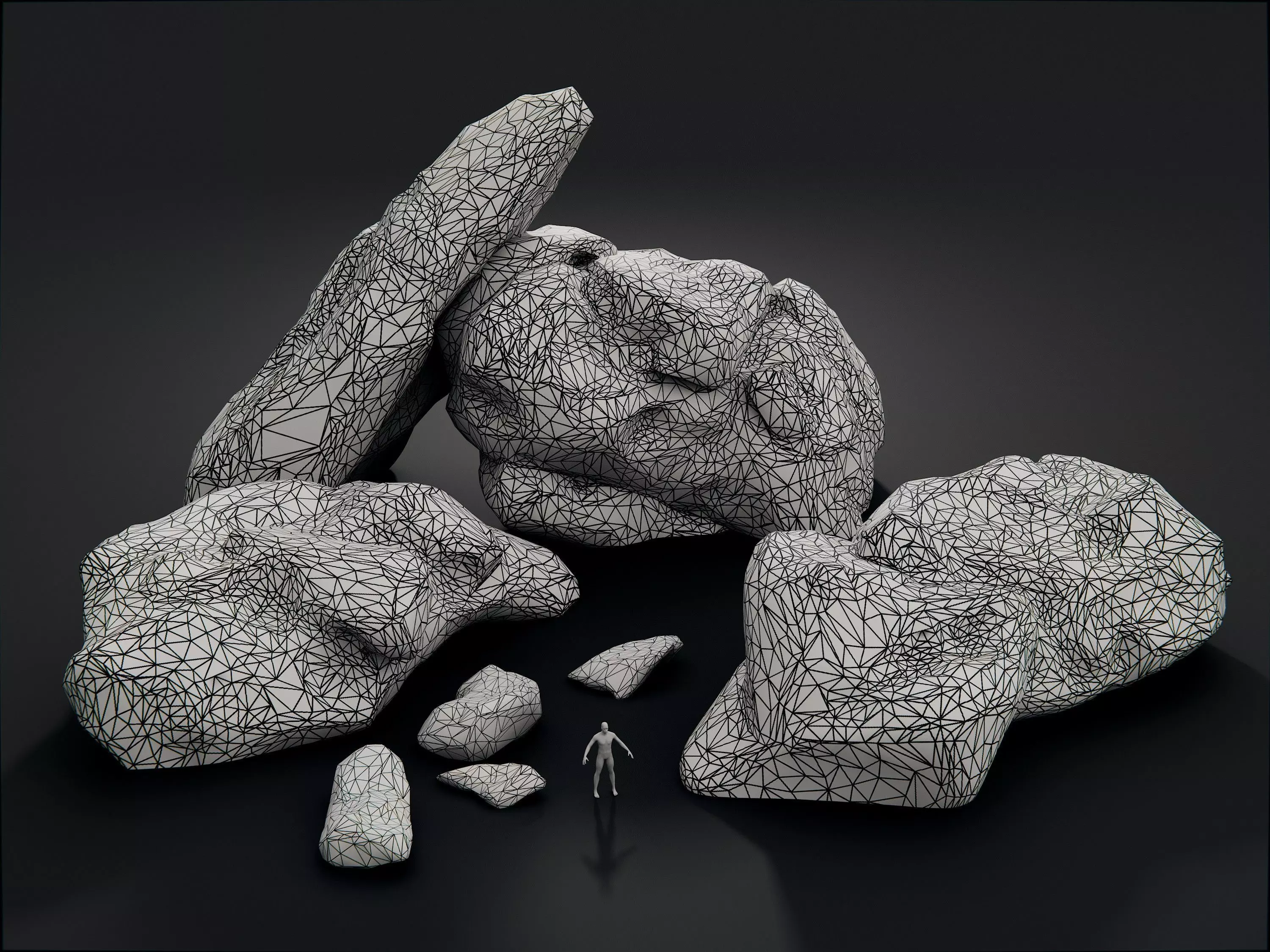 Boulders - Asset Pack Low-poly 3D model_3