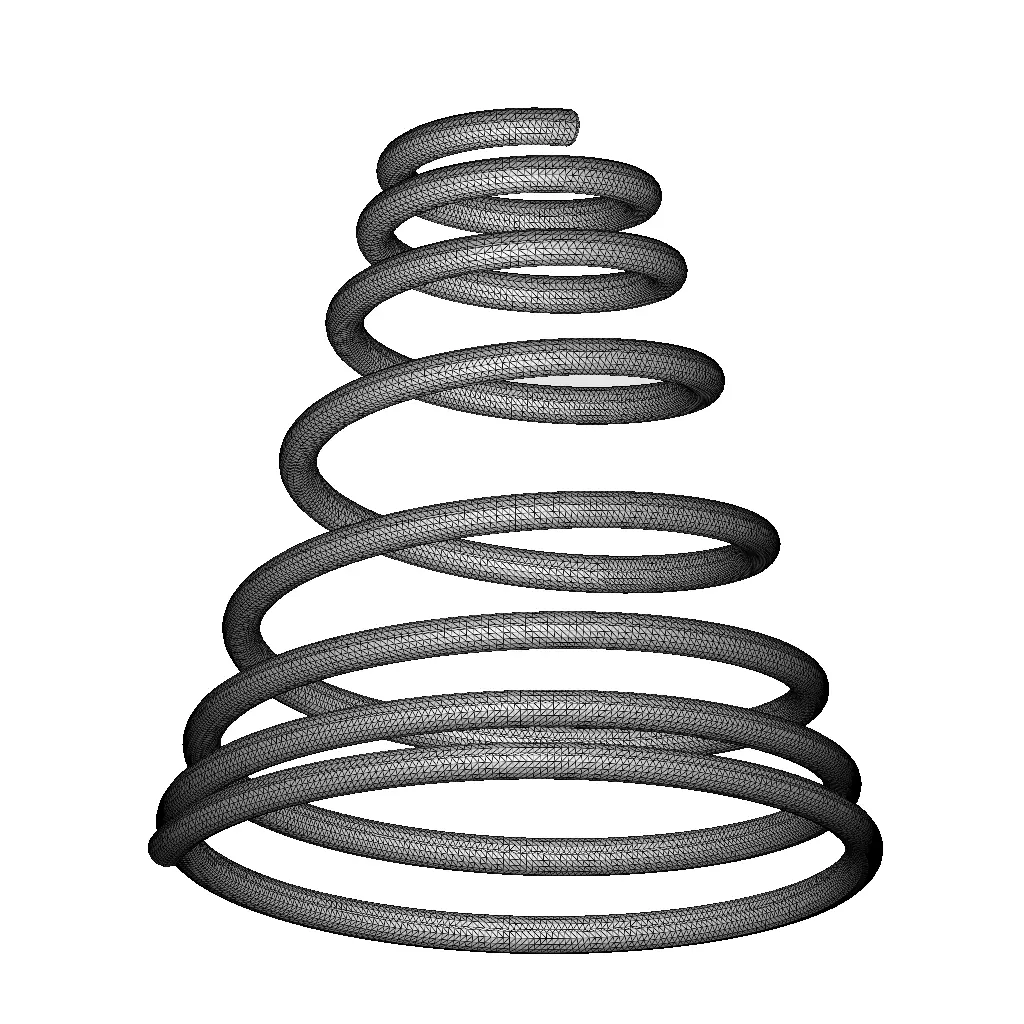 Rusty Steel Conical Spring 3D model_4