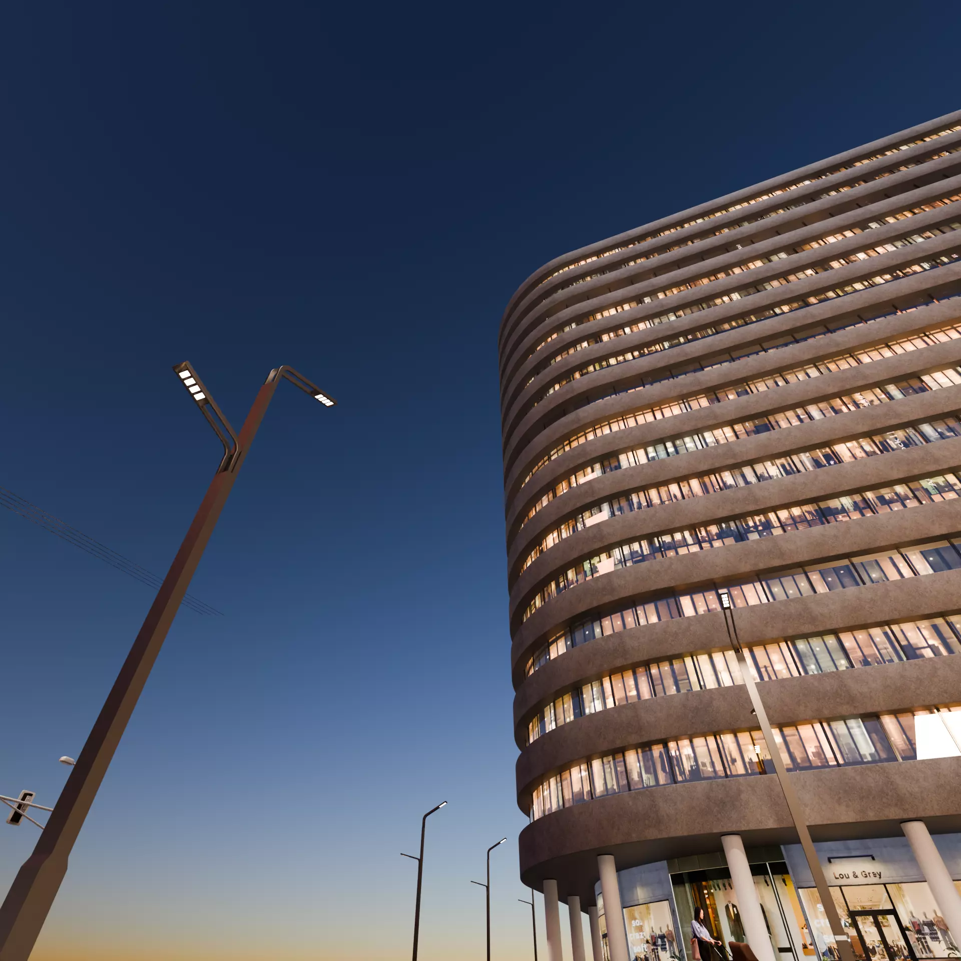 Urban Skyscraper 3D model_3
