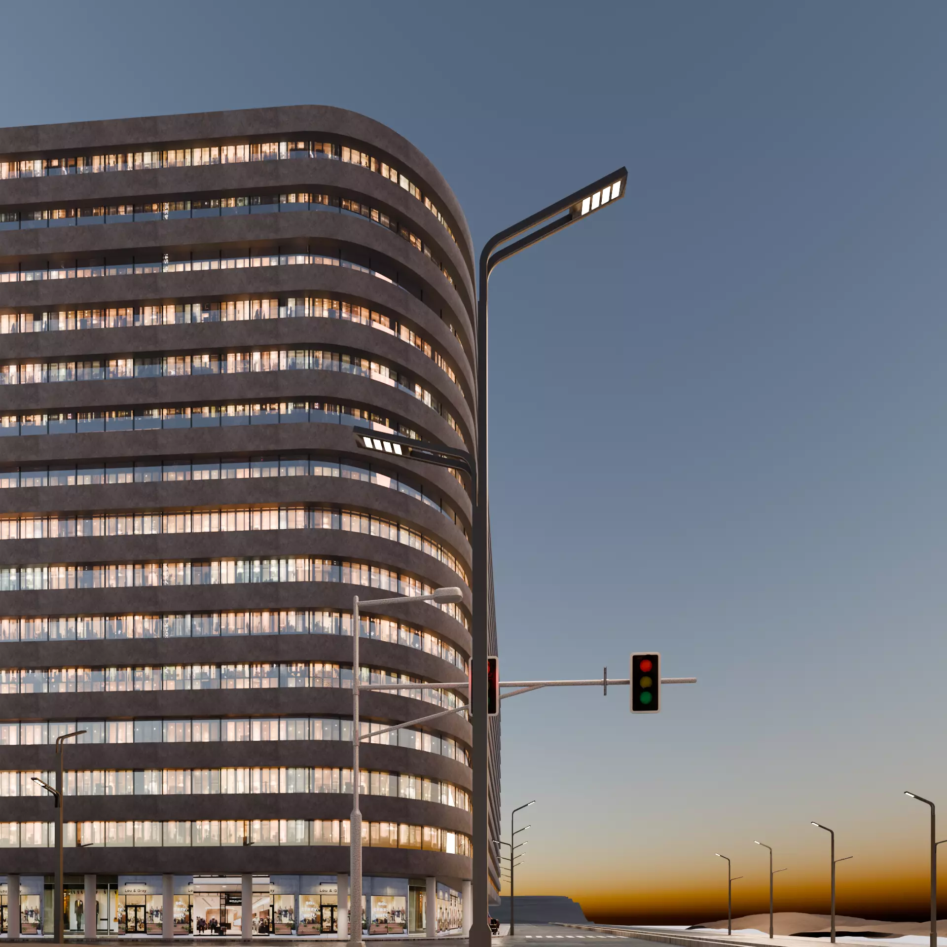 Urban Skyscraper 3D model_4