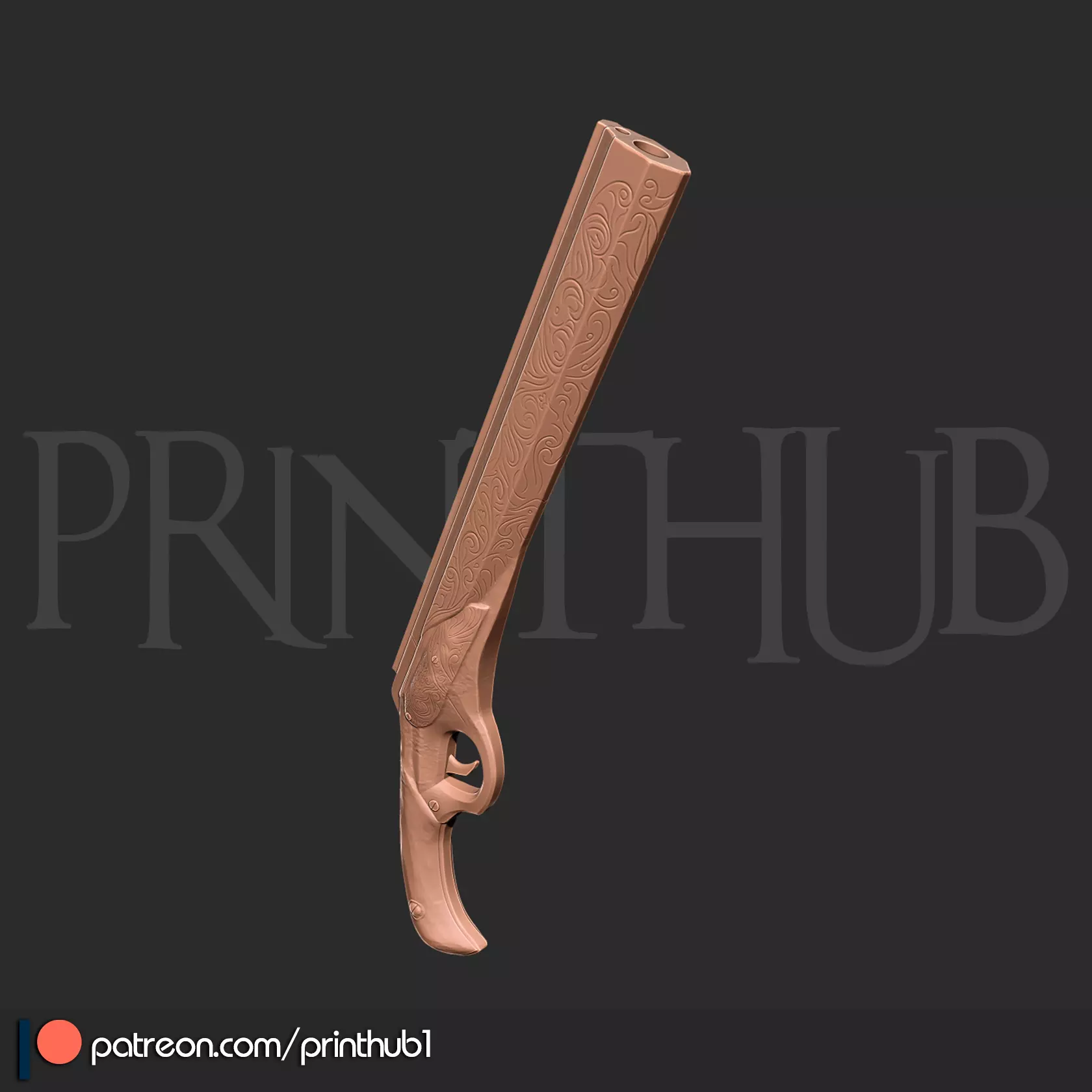 Revenant Shotgun from Devil May Cry 2013 3D Print cosplay prop 3D print model_2