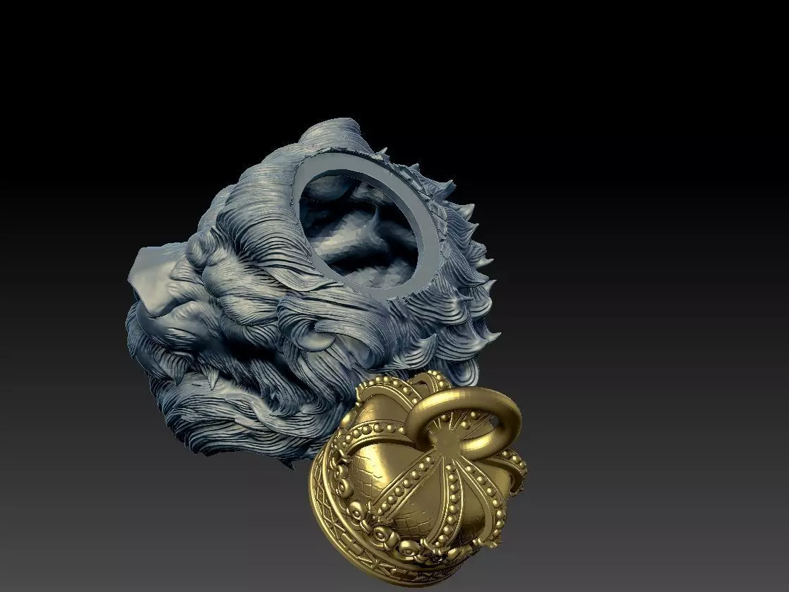 The Lion King Pendant 3D print model_3