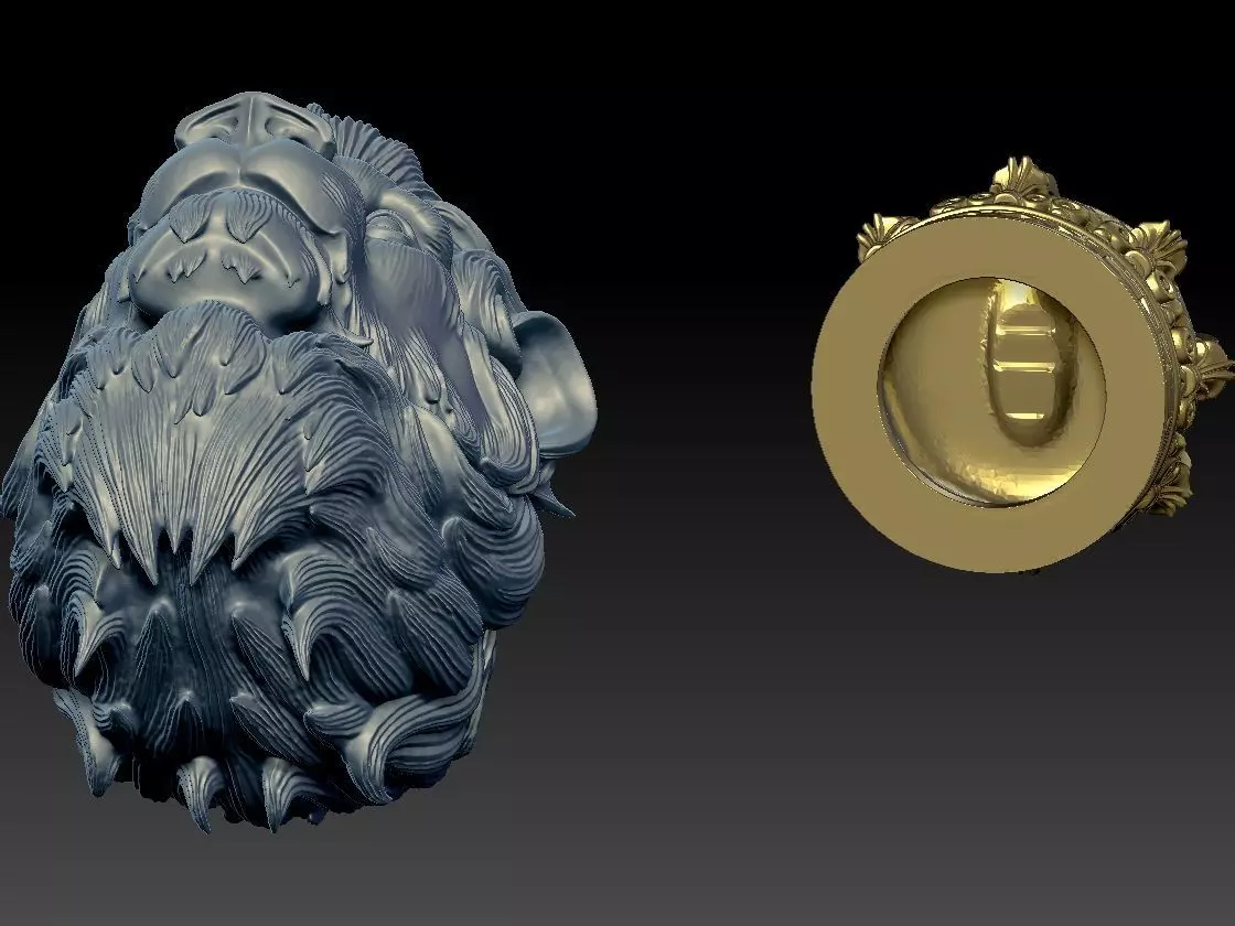 The Lion King Pendant 3D print model_4