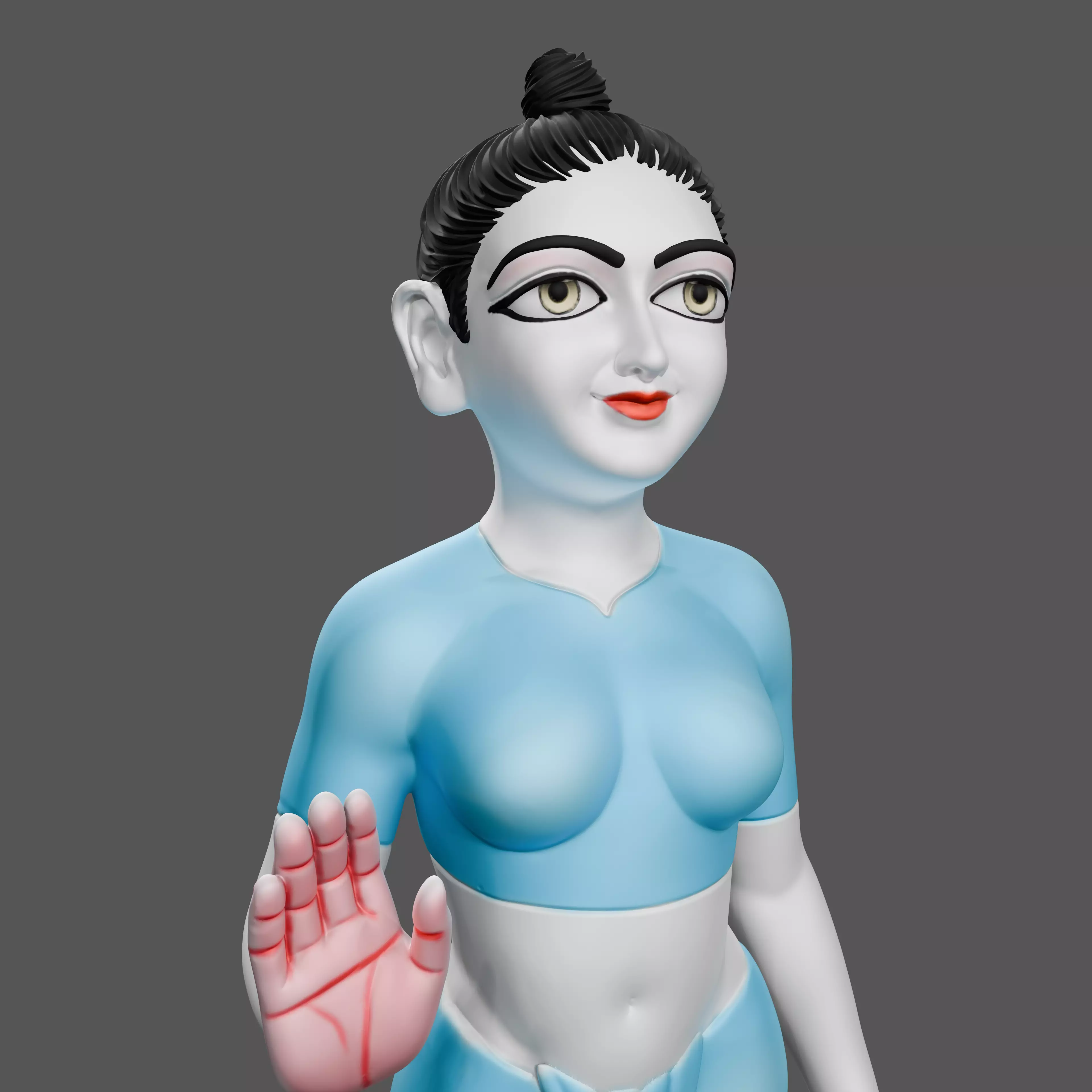 Radha Krishna Murti 3D Printable Hindu Deity Statue 3D print model_5