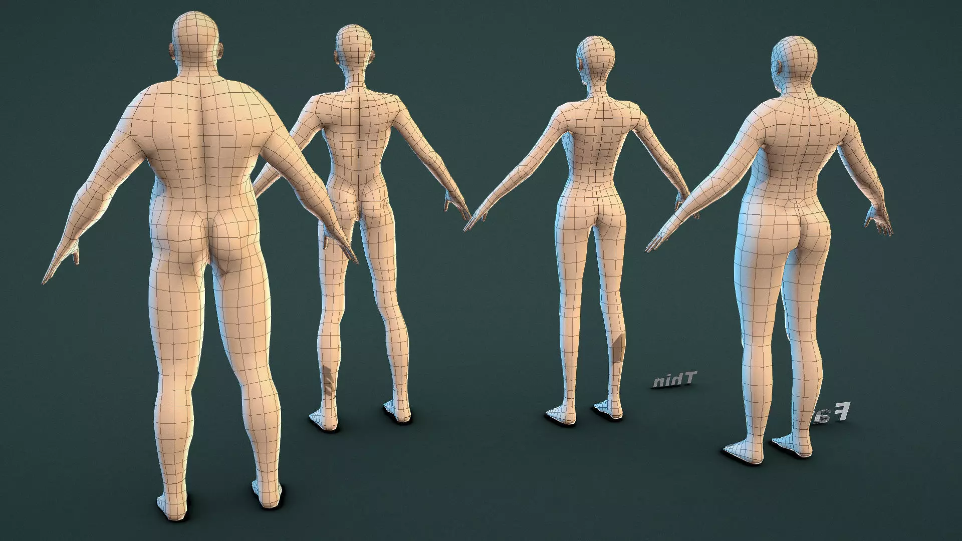 Base Mesh Pack - Shape Base Mesh Low-poly 3D model_6
