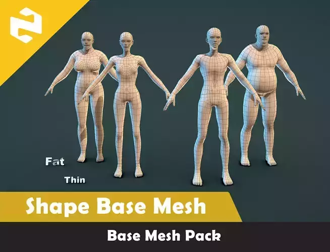 Base Mesh Pack - Shape Base Mesh