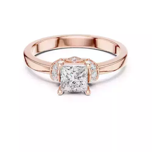 Princess Cut Diamond Designer Wedding Ring 3DM STL Video
