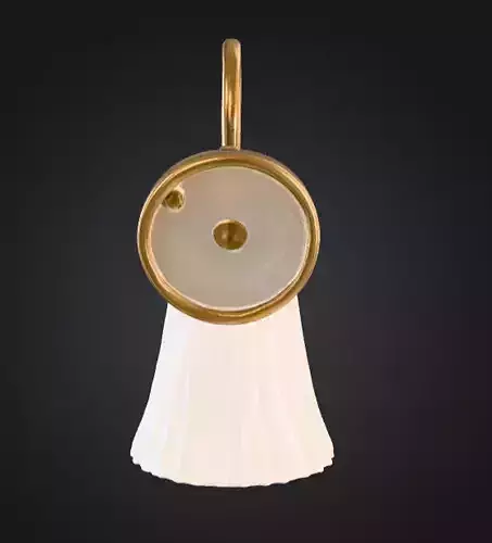 Golden Elegance Sconce Low-poly 3D model
