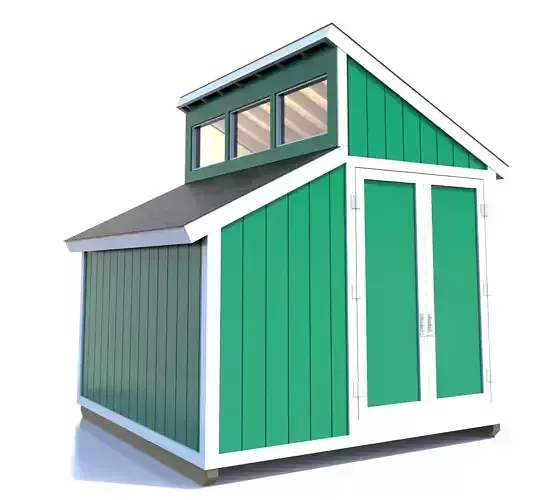 Shed-02 shed plans 3D model
