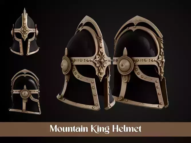 Stylized Dwarf Helmet - Mountain King Free 3D print model