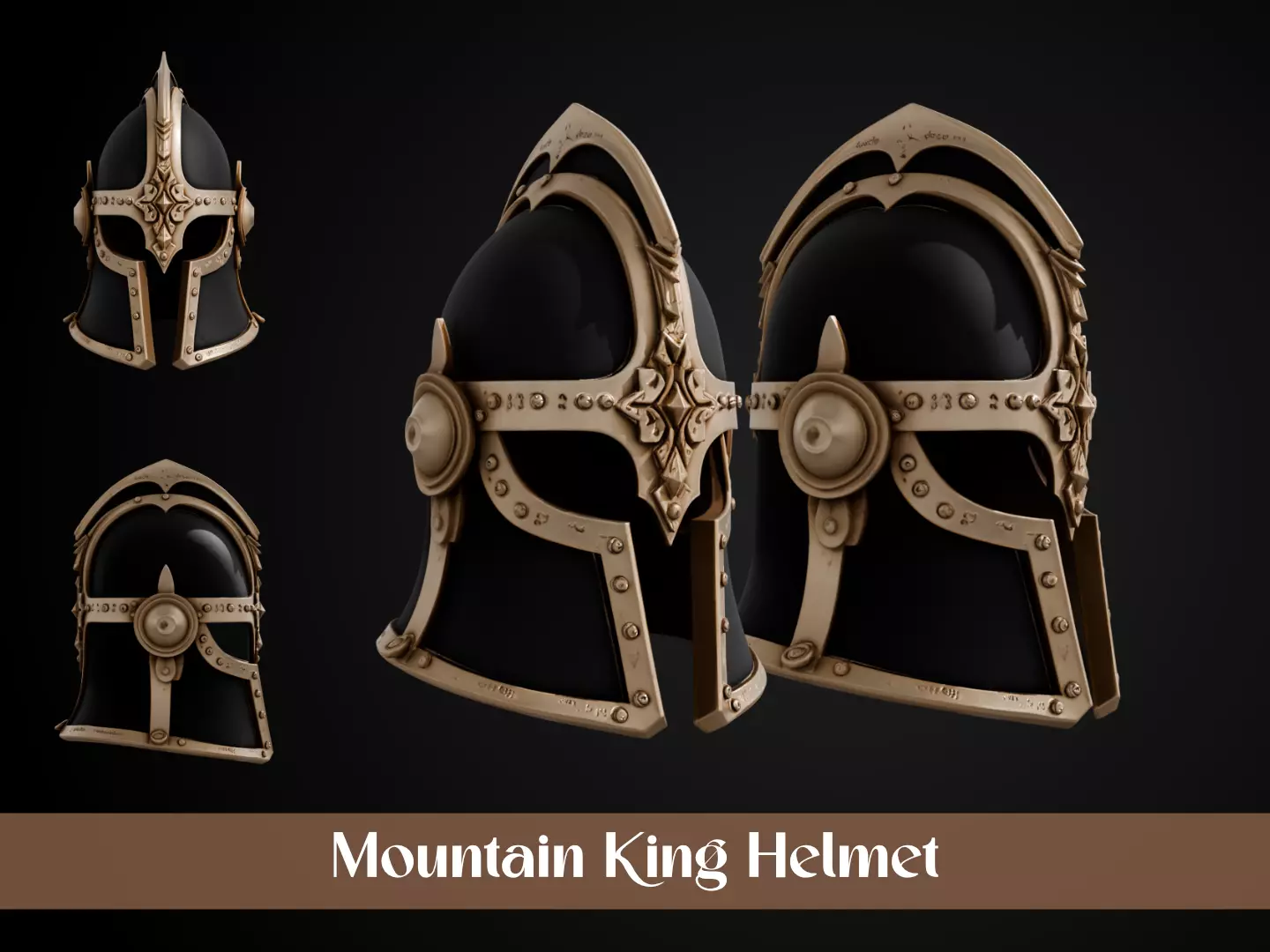 Stylized Dwarf Helmet - Mountain King Free 3D print model_0