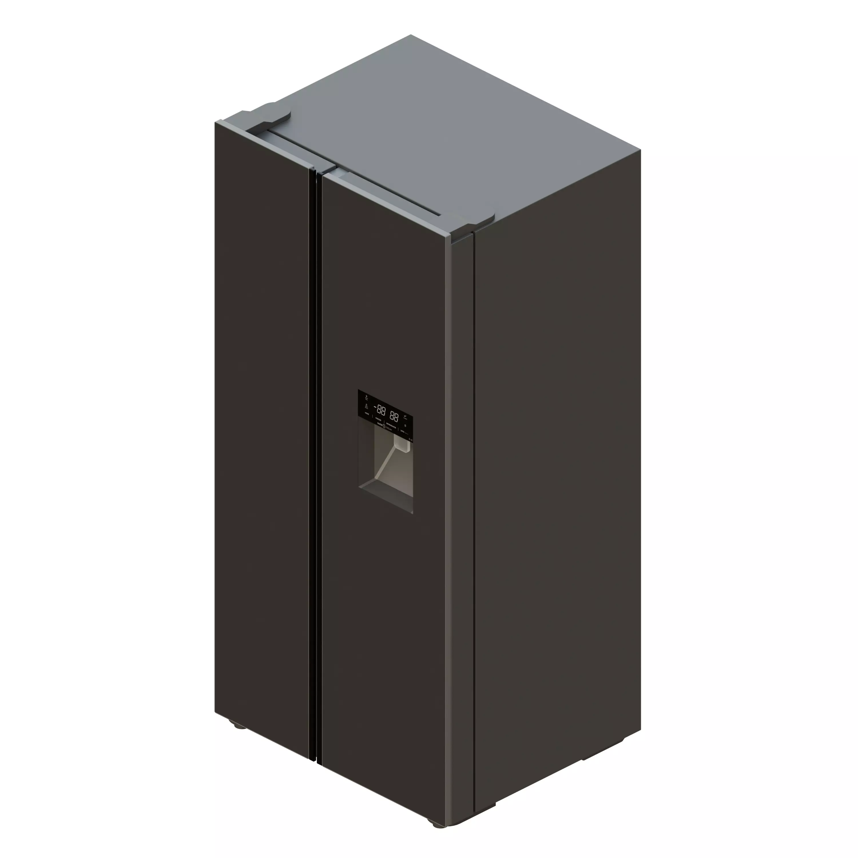 Side By Side Refrigerator With Water Stream 3D model