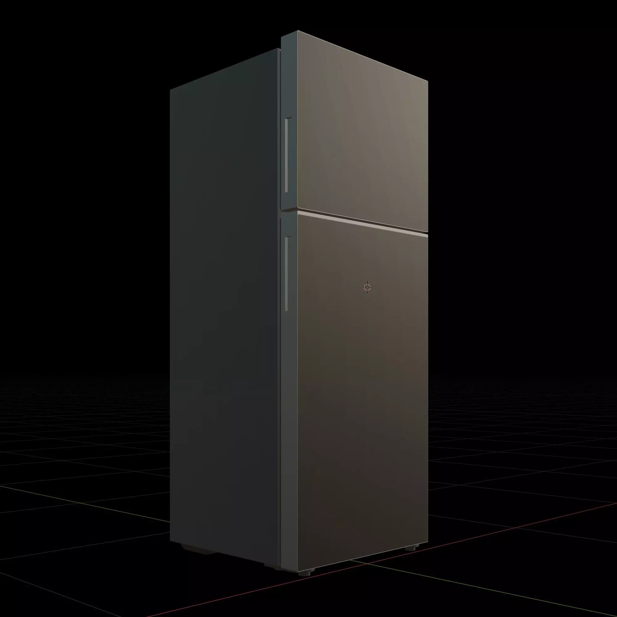 Top Freezer Refrigerator 3D model_4