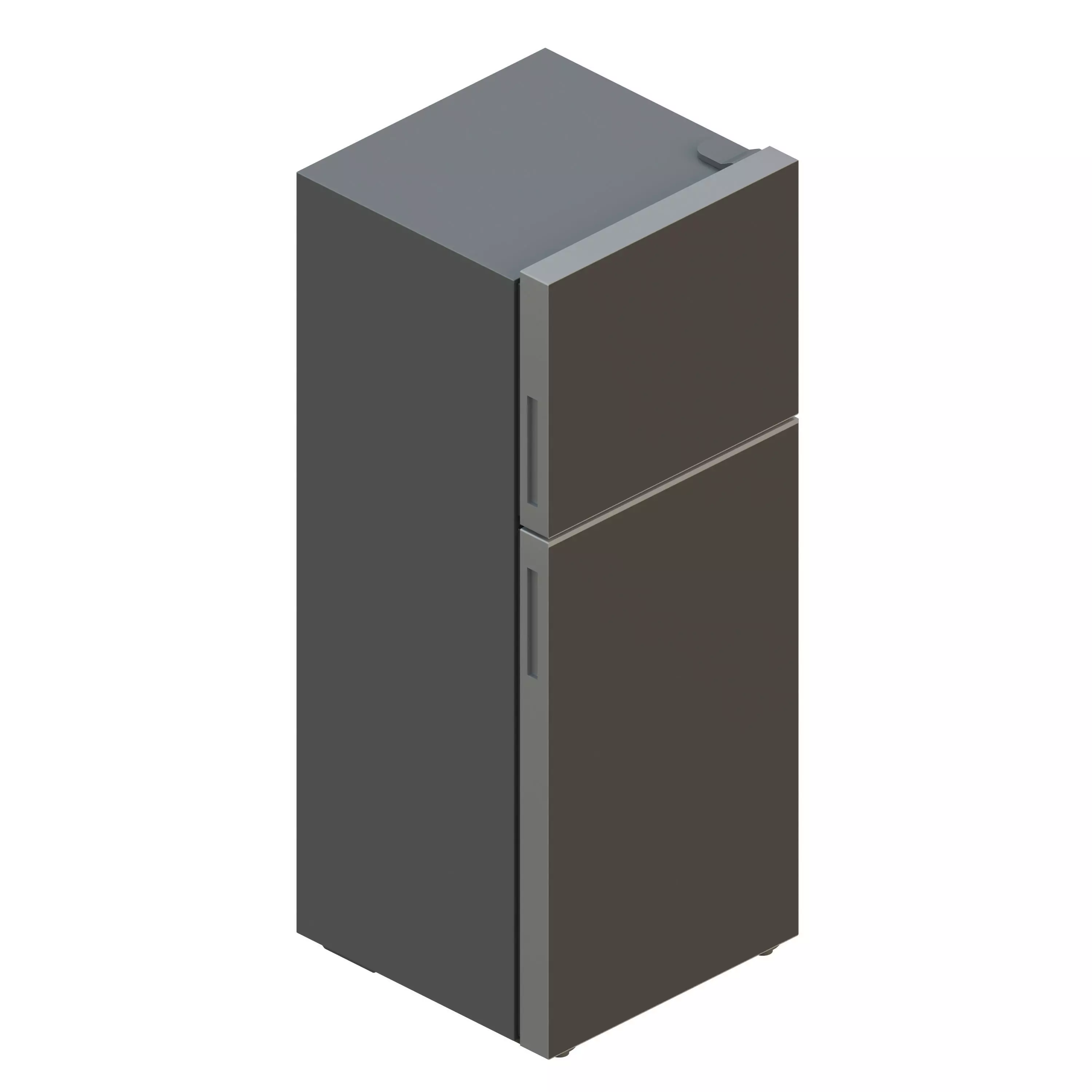 Top Freezer Refrigerator 3D model_0