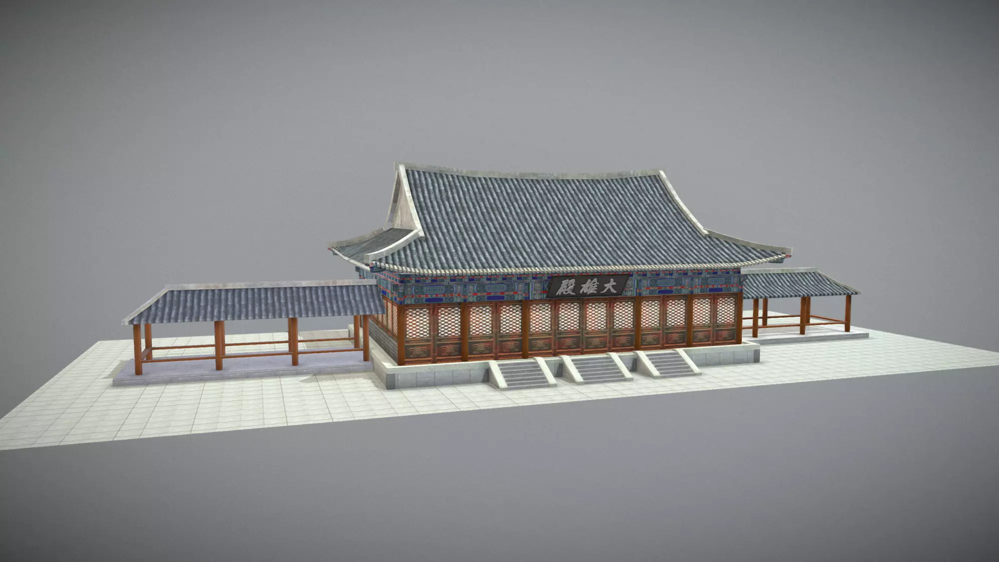 Bulguksa Daewongjeon Low-poly 3D model_0