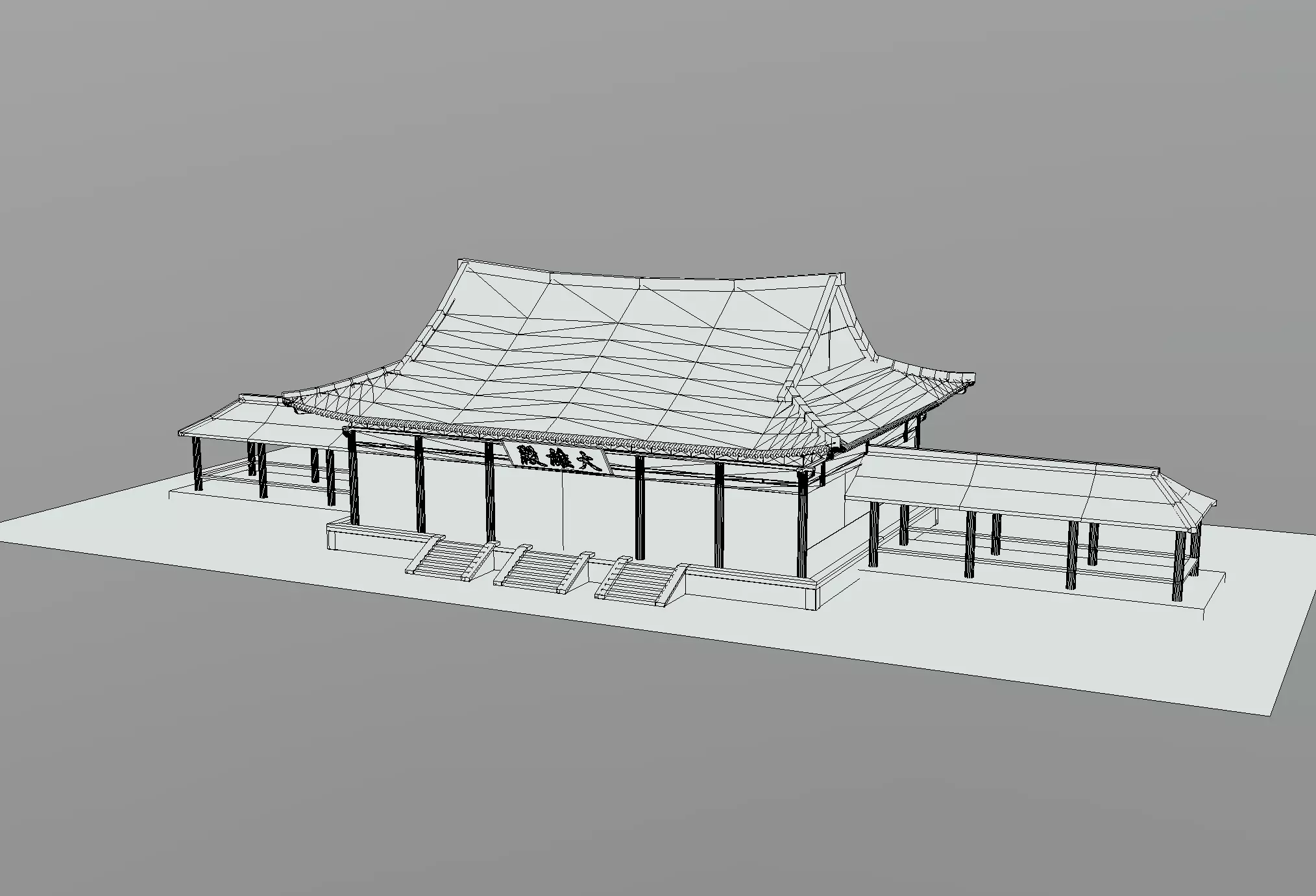 Bulguksa Daewongjeon Low-poly 3D model_10