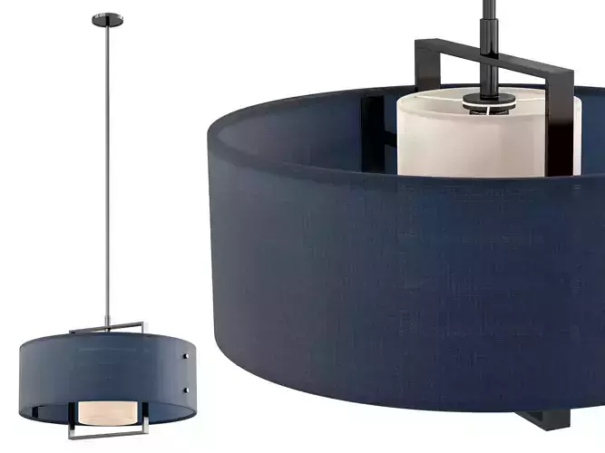 Minimal fabric Pendant 3D model