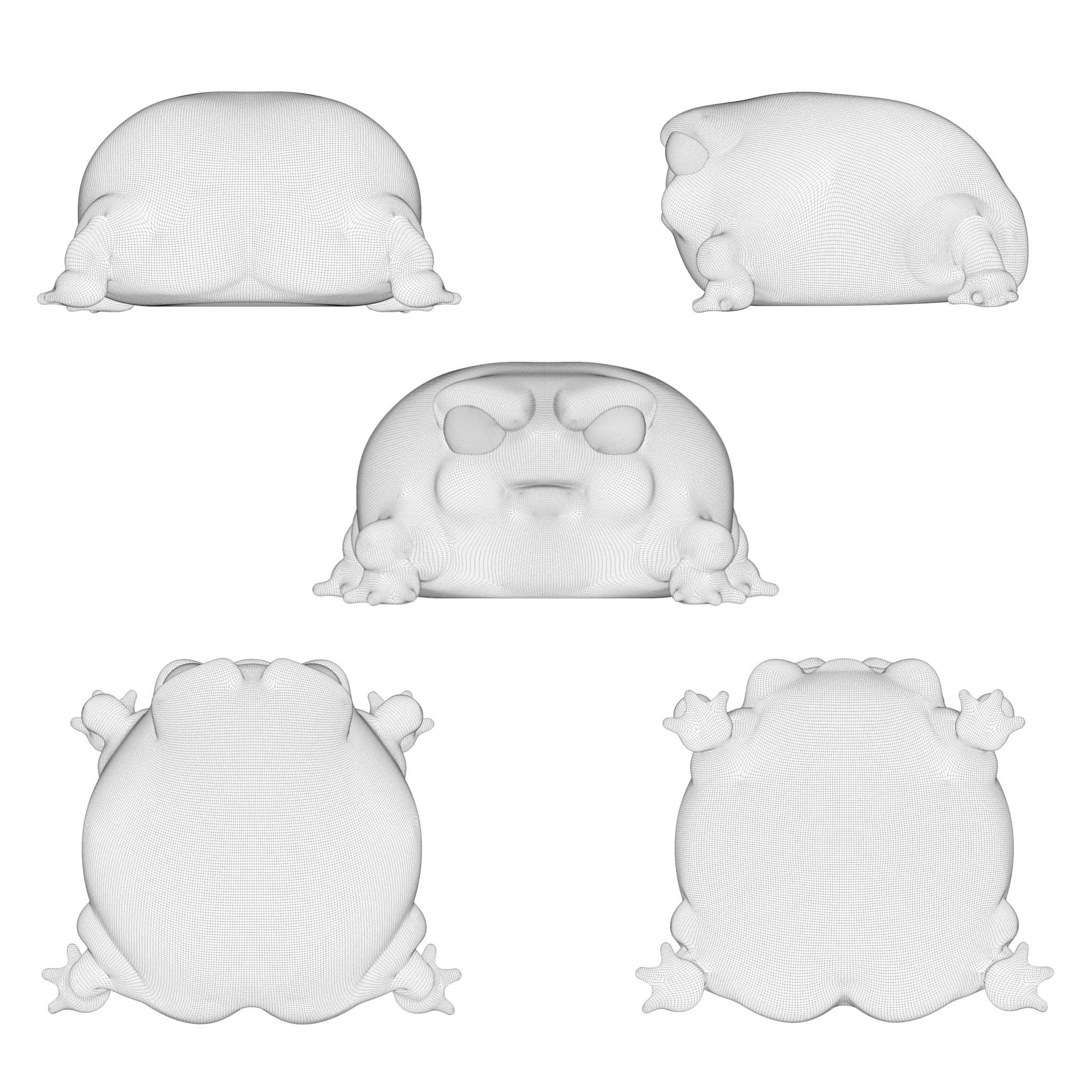 Angry Frog 3D model_2