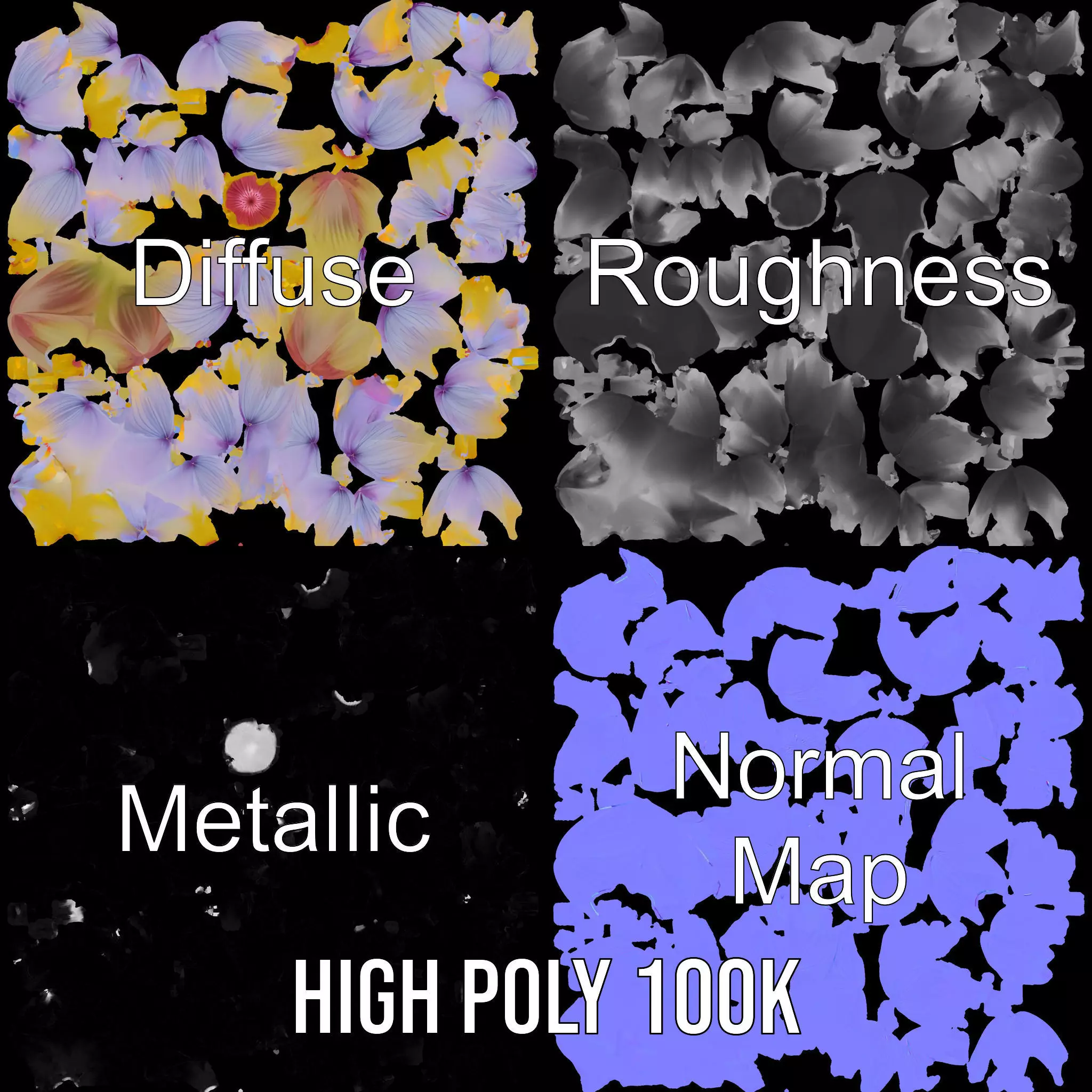 Elegant Lotus Blossom model pack Low-poly 3D model_4