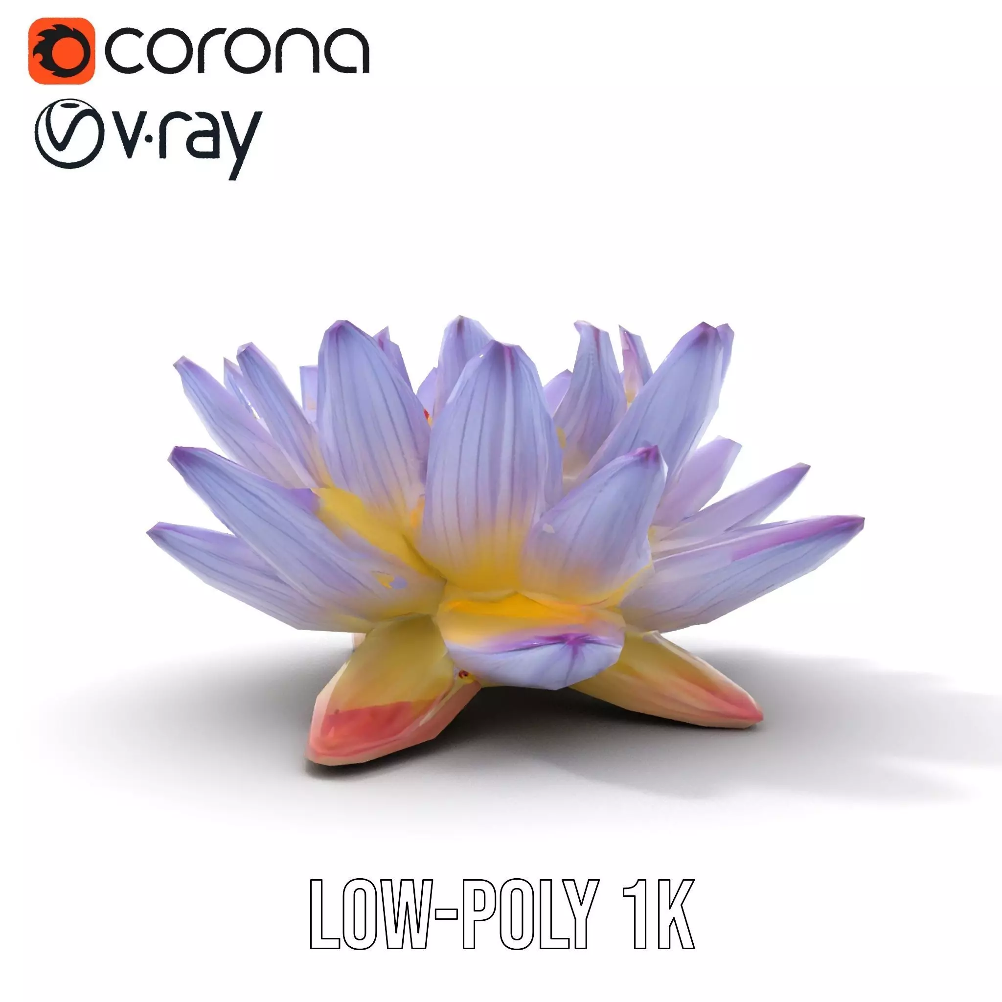 Elegant Lotus Blossom model pack Low-poly 3D model_9