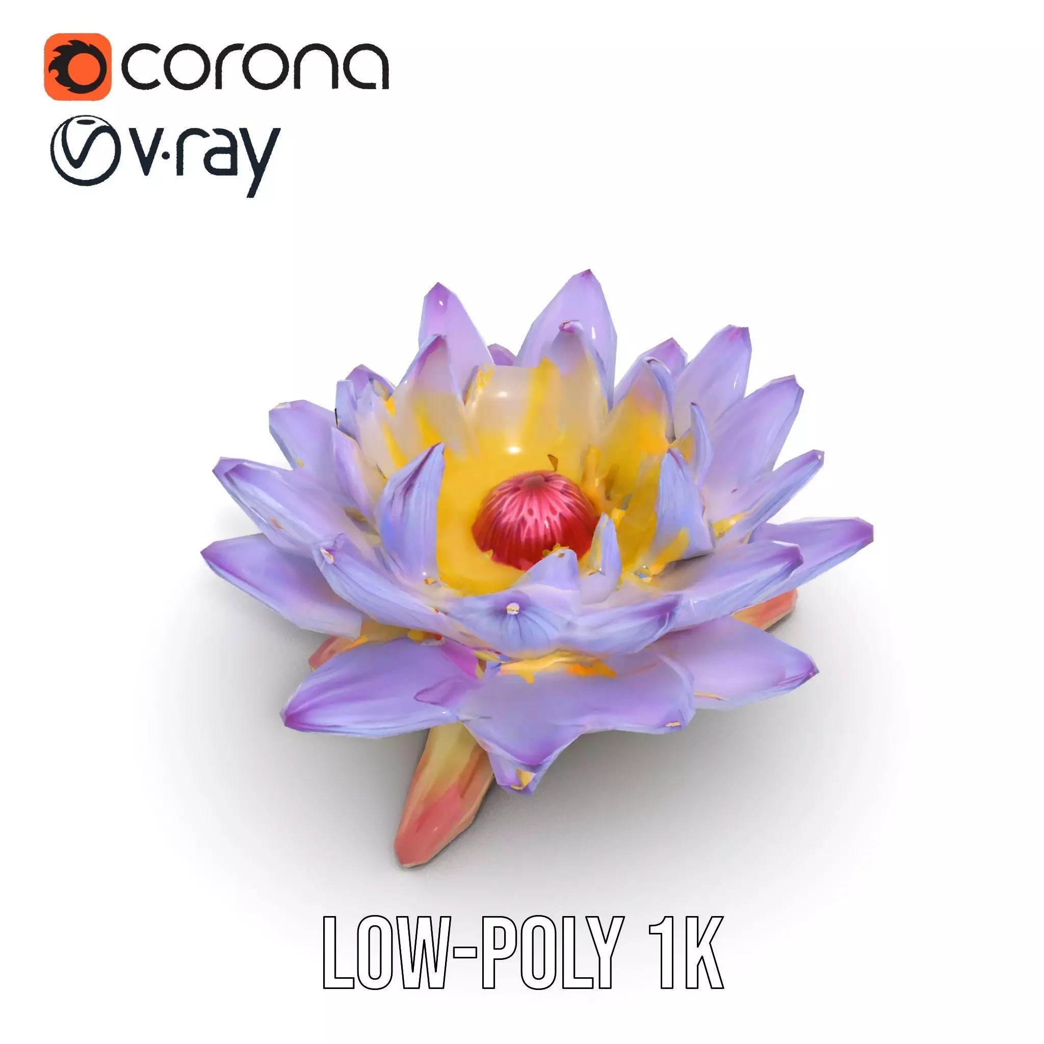 Elegant Lotus Blossom model pack Low-poly 3D model_18