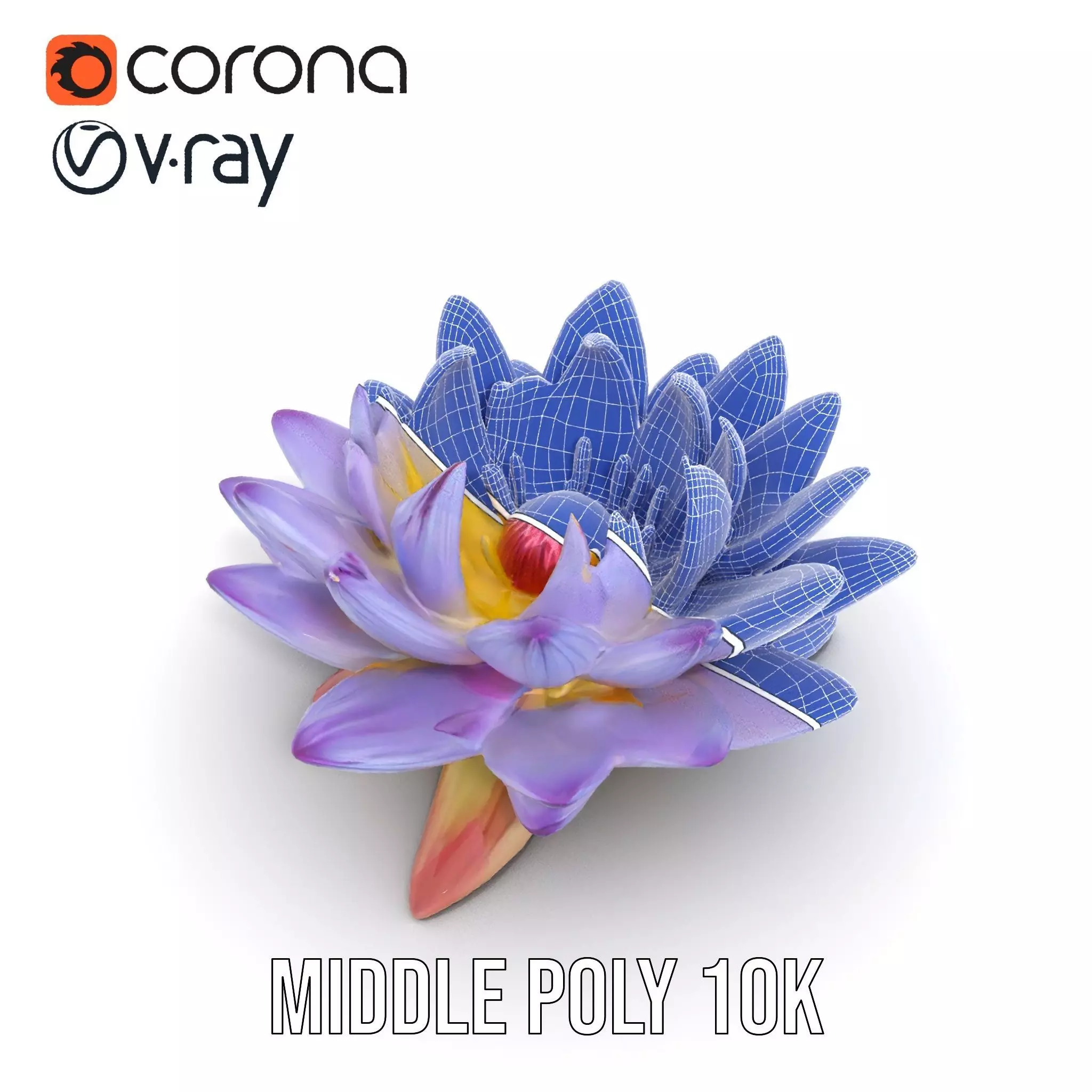 Elegant Lotus Blossom model pack Low-poly 3D model_28