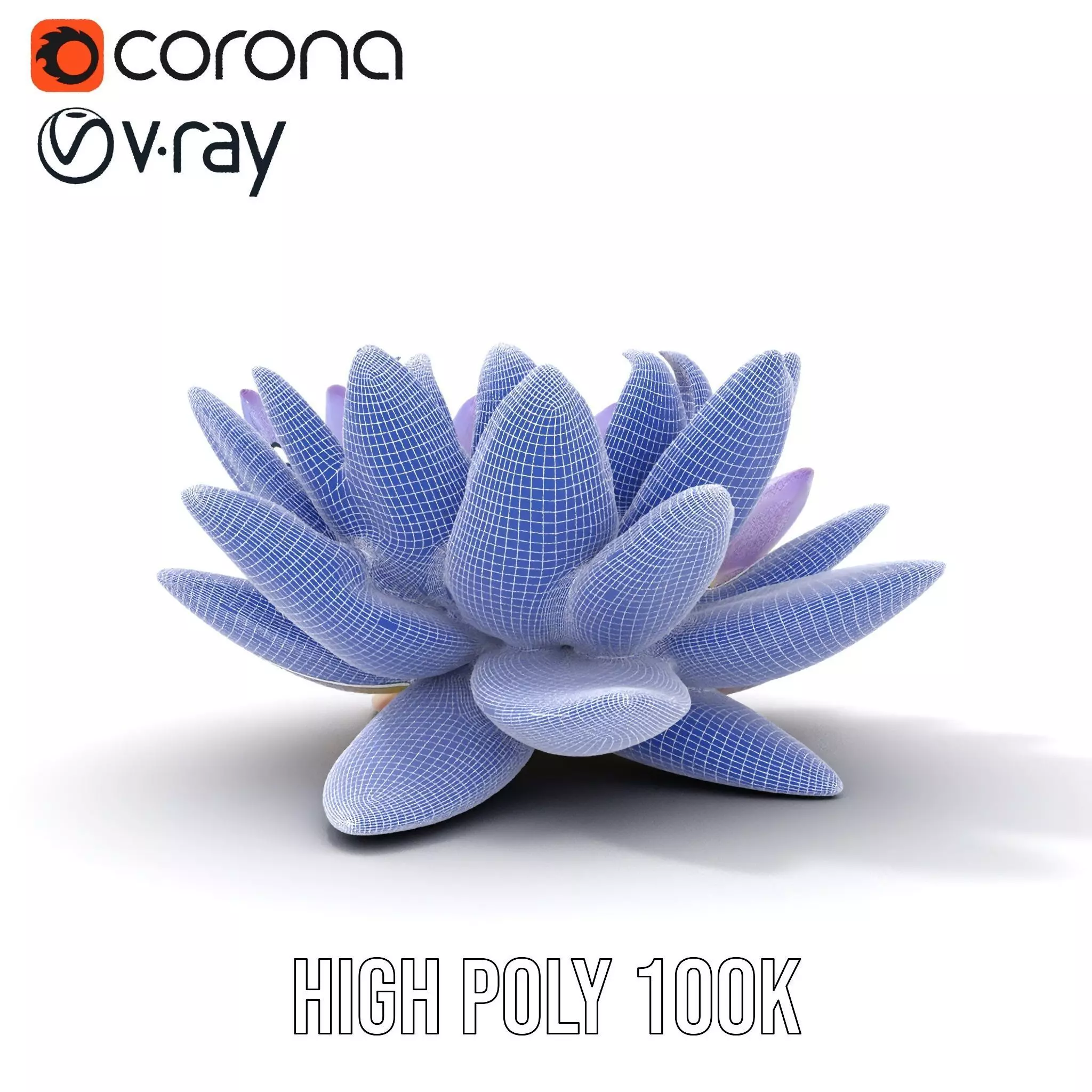 Elegant Lotus Blossom model pack Low-poly 3D model_35