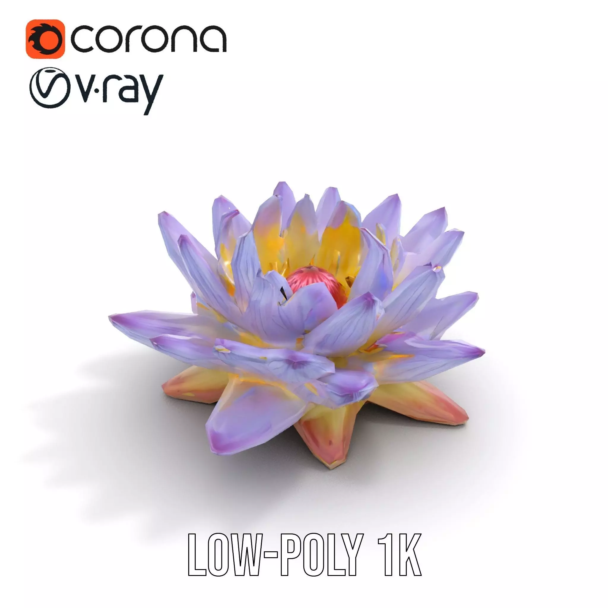 Elegant Lotus Blossom model pack Low-poly 3D model_12