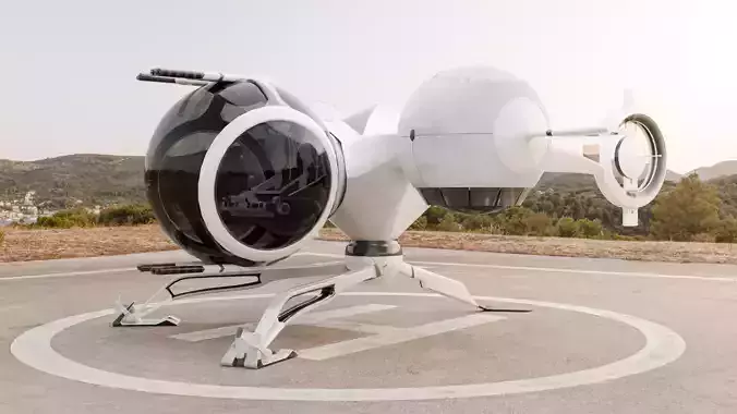 Sci-Fi Concept Helicopter