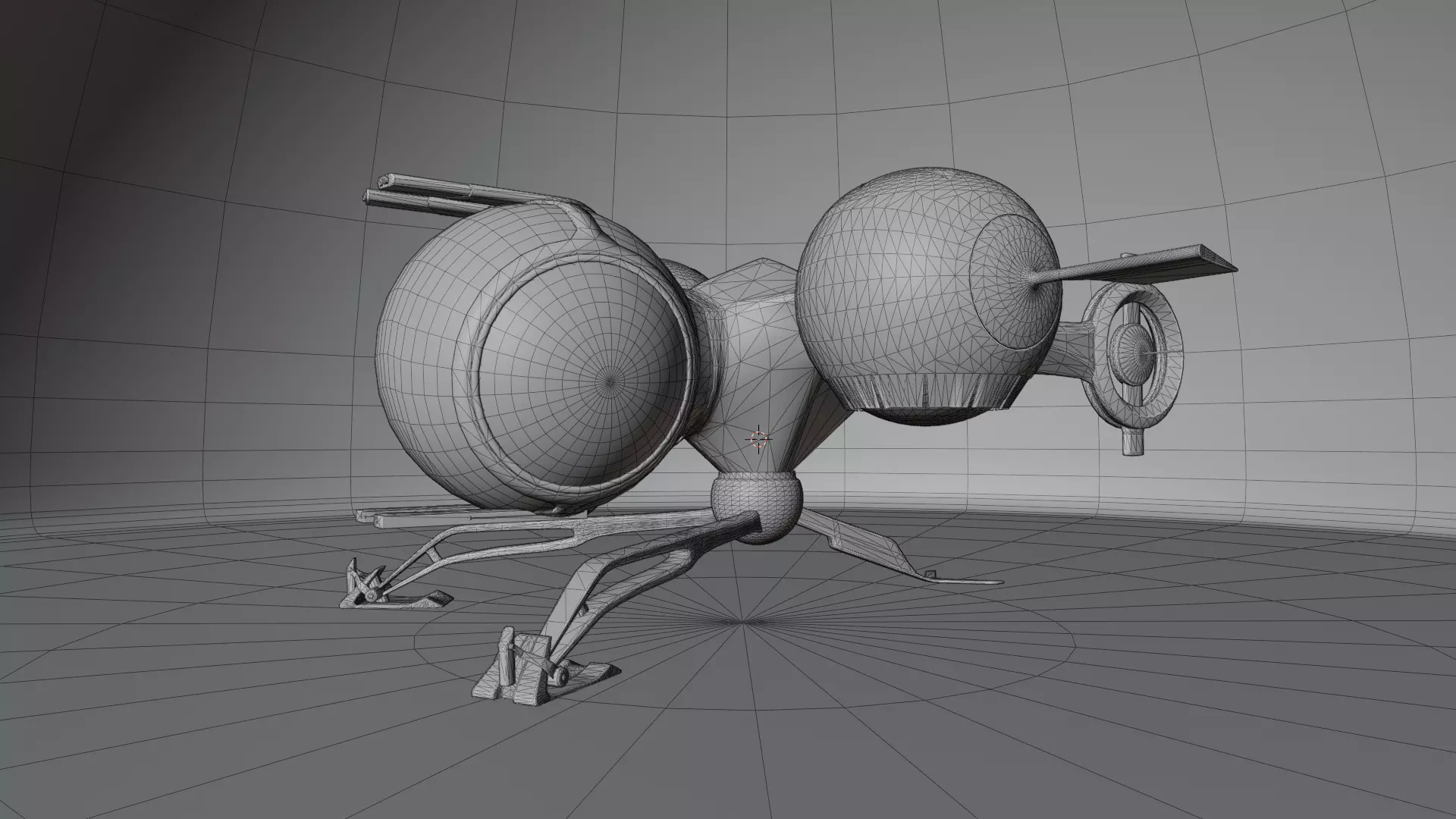Sci-Fi Concept Helicopter 3D model_3