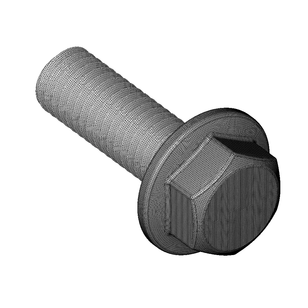 Rusty Steel Flanged Bolt Low-poly 3D model_5