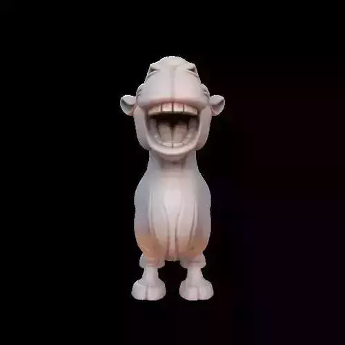 2128  Laughing Camel  3D Printed Full Figure Statue