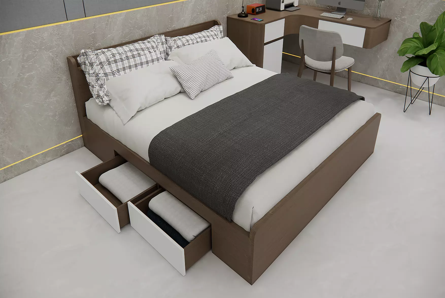 Model Bedroom Interior 3D Model Cozy and Realistic Design 3D model_4