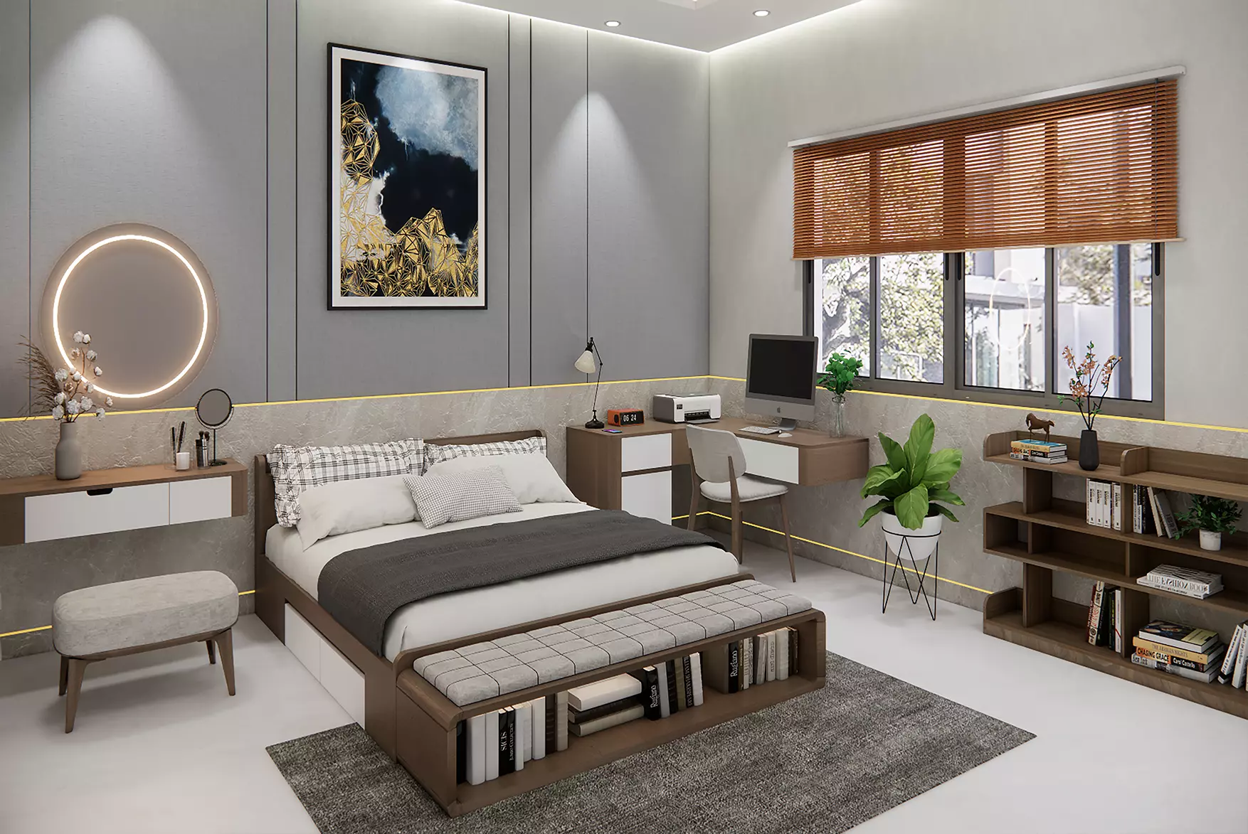 Model Bedroom Interior 3D Model Cozy and Realistic Design 3D model_2