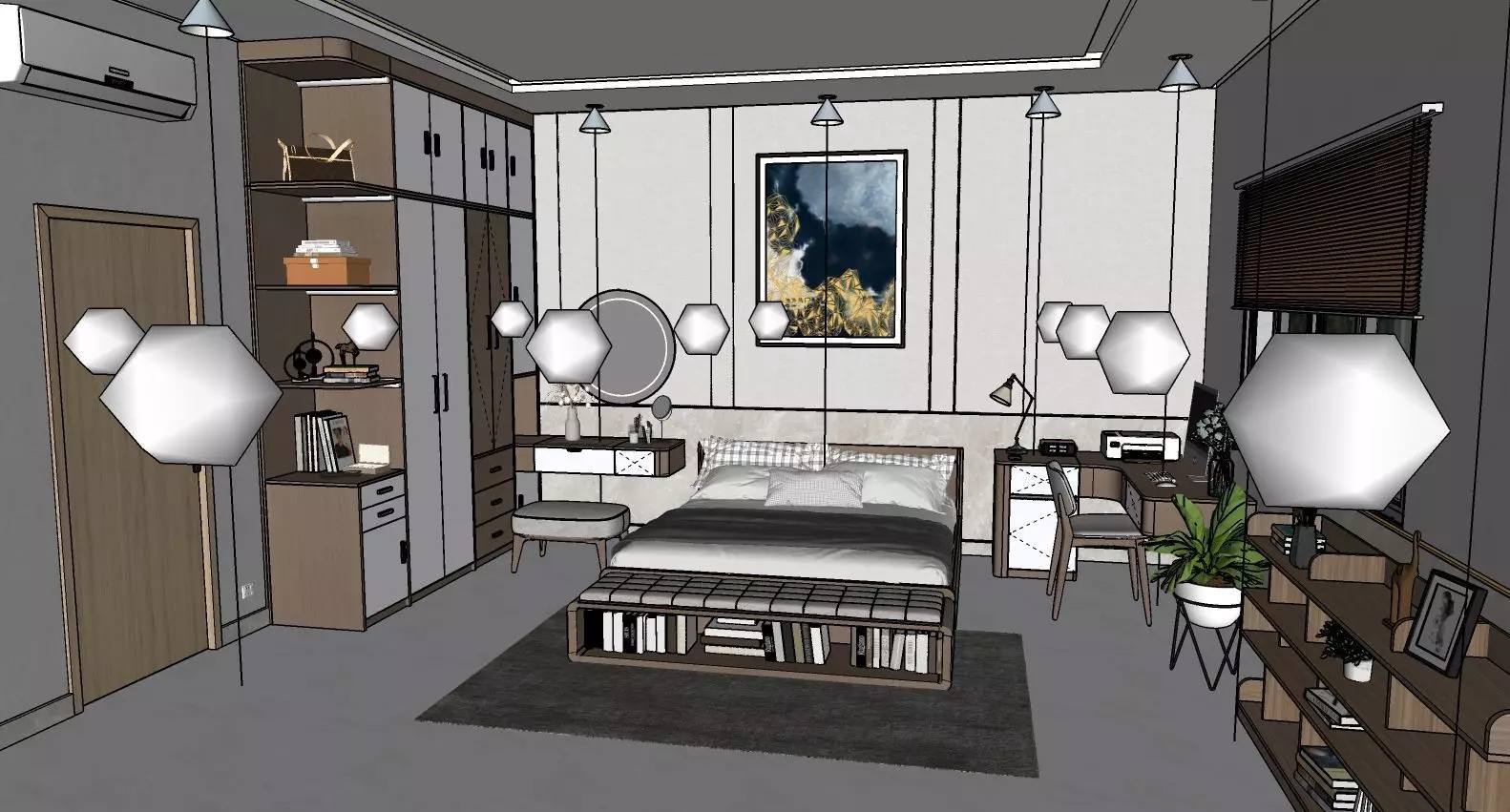 Model Bedroom Interior 3D Model Cozy and Realistic Design 3D model_8