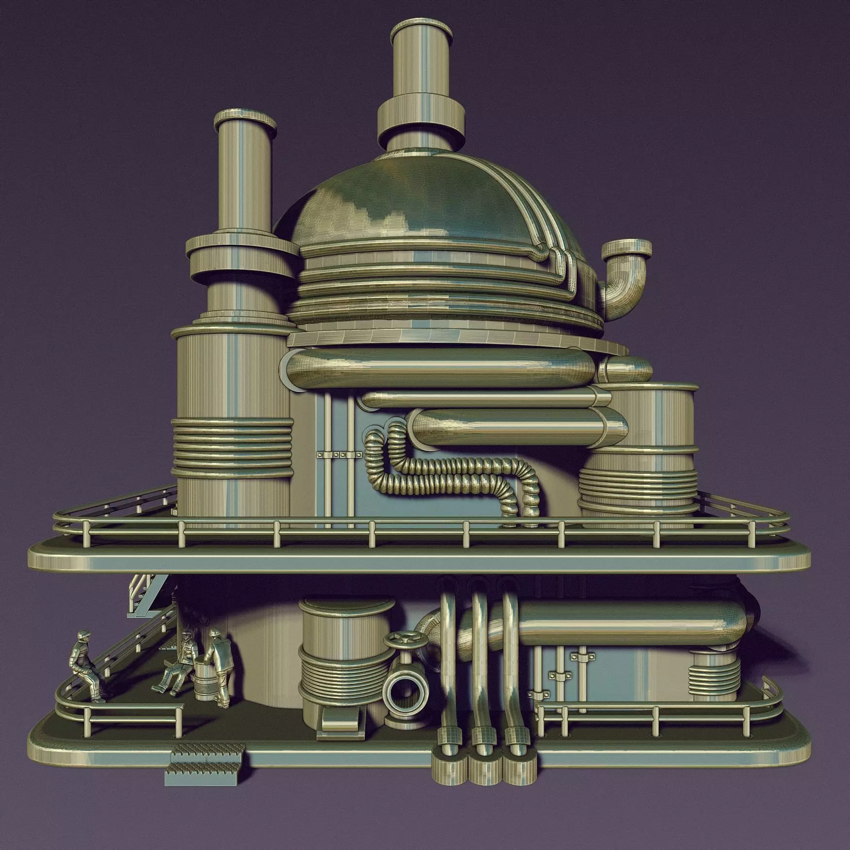 STEAM PUNK BOILER BOX 3D print model_3
