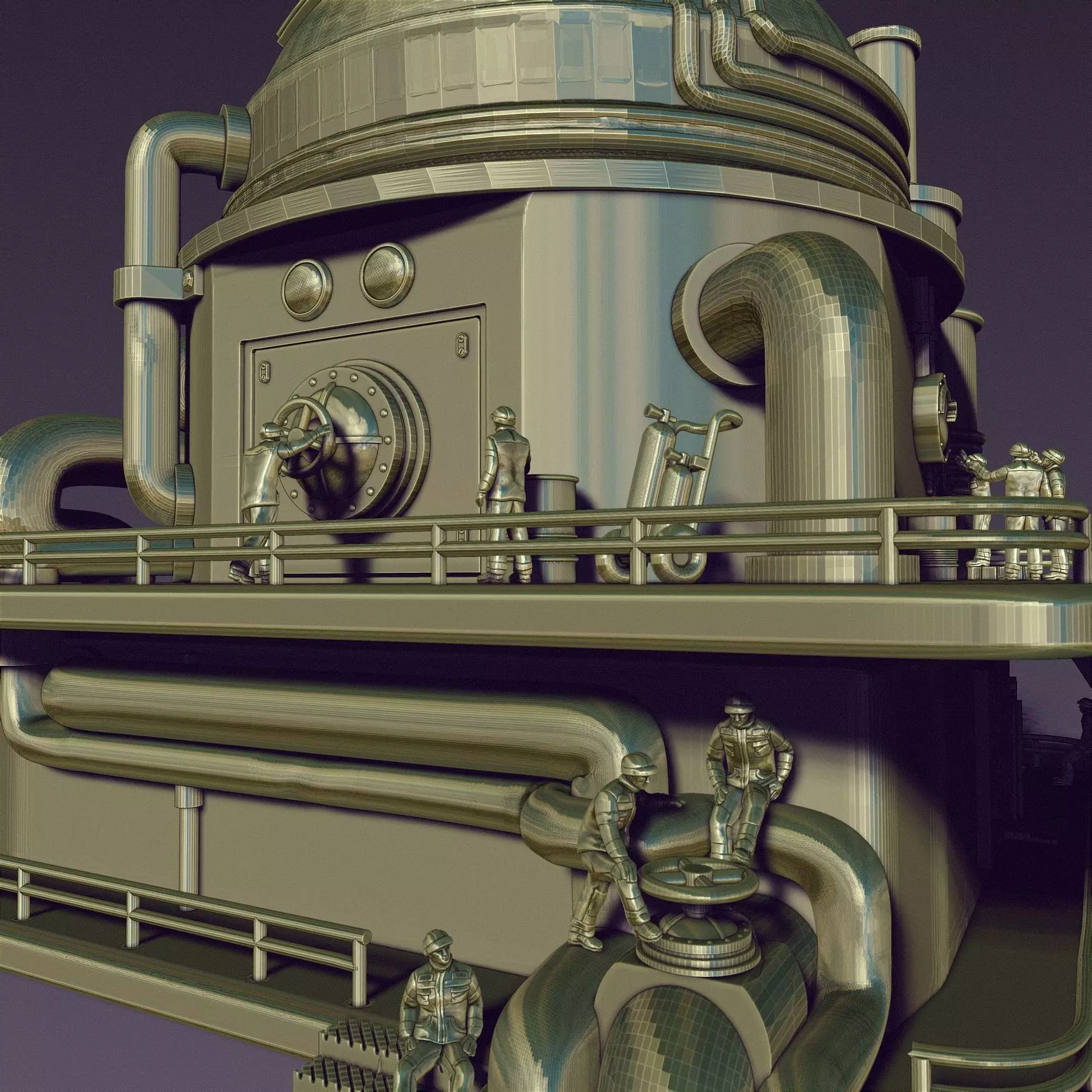 STEAM PUNK BOILER BOX 3D print model_6