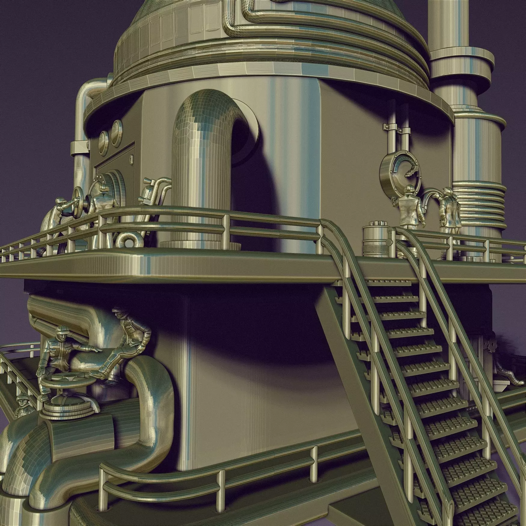 STEAM PUNK BOILER BOX 3D print model_7