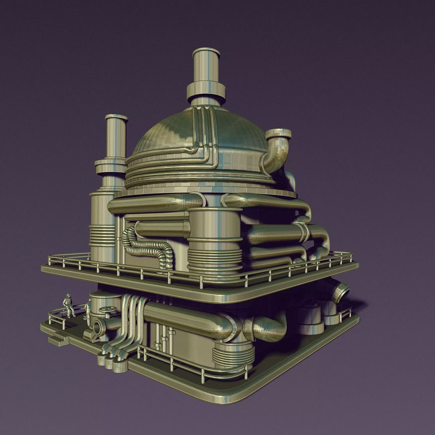 STEAM PUNK BOILER BOX 3D print model_4