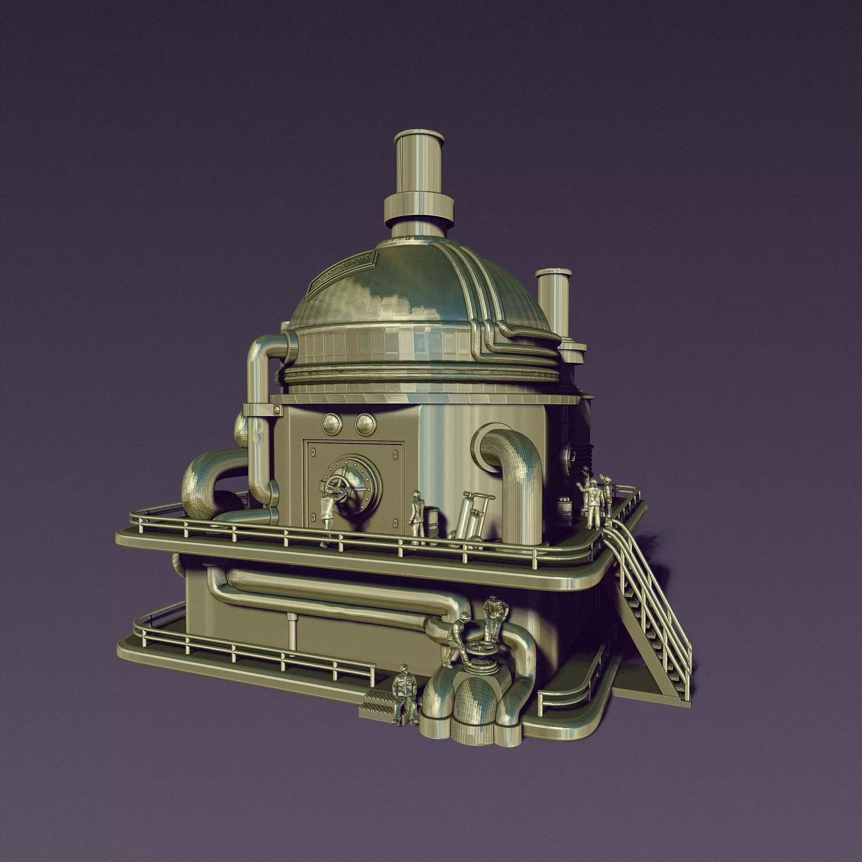 STEAM PUNK BOILER BOX 3D print model_0