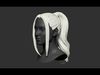 High poly model of female hairstyle 3D print model_1