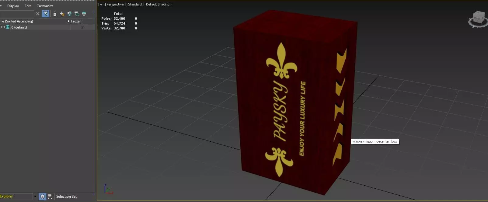 Whiskey Liquor Decanter Box 3D model_12