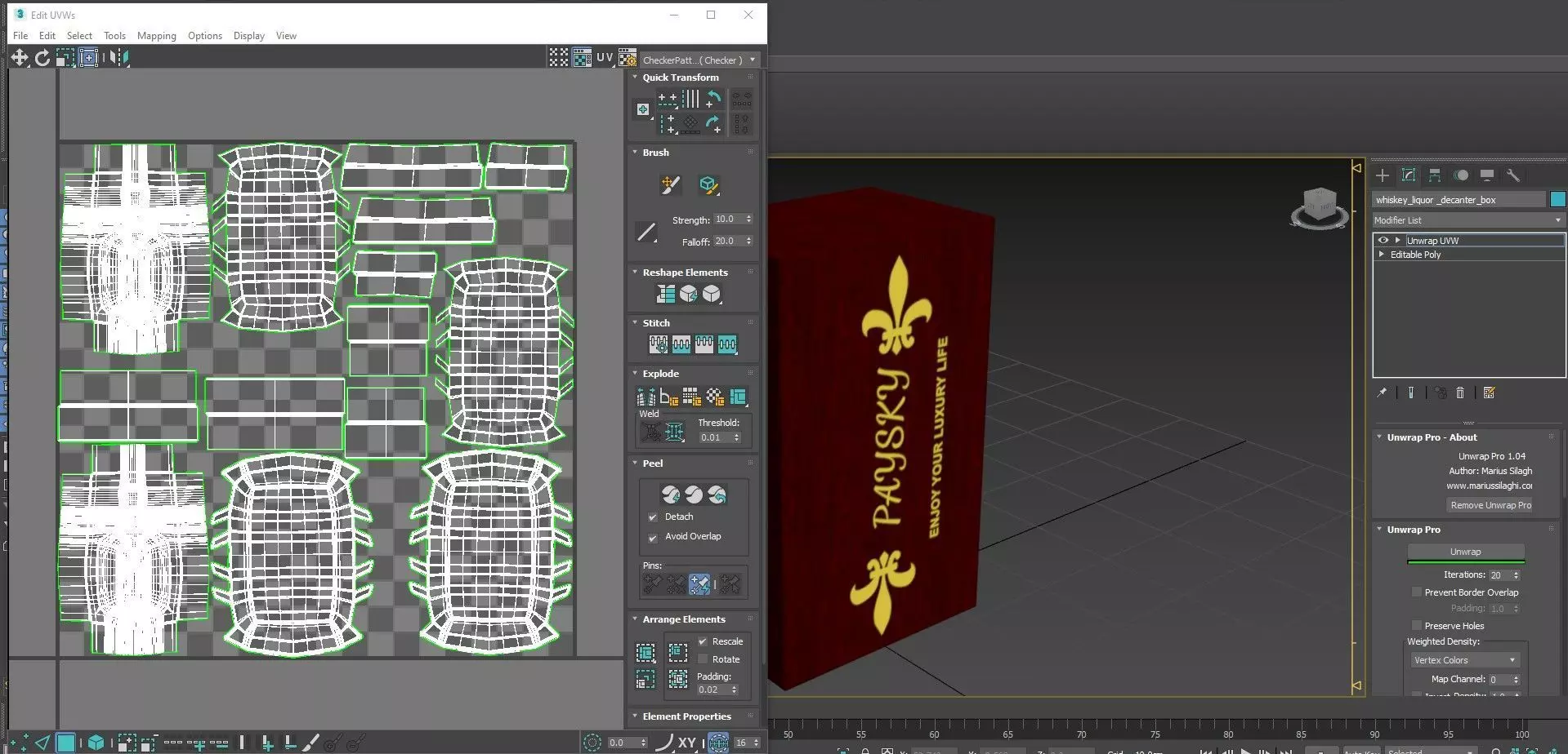 Whiskey Liquor Decanter Box 3D model_8
