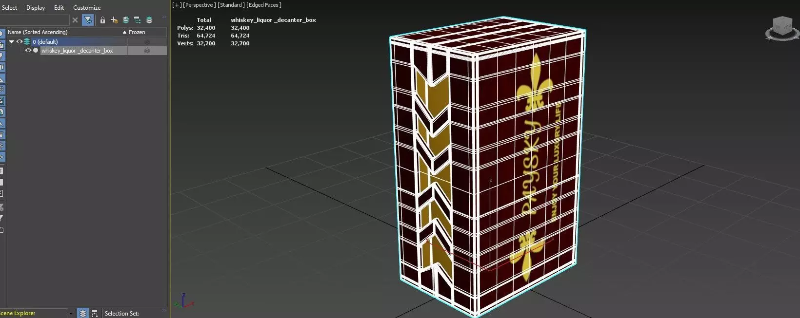 Whiskey Liquor Decanter Box 3D model_11