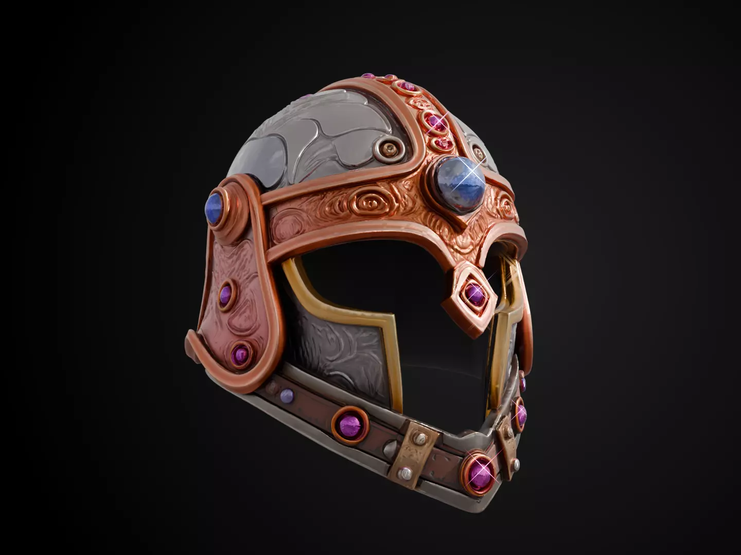 Stylized Dwarf Helmet - Deepforge Artisan 3D print model_1