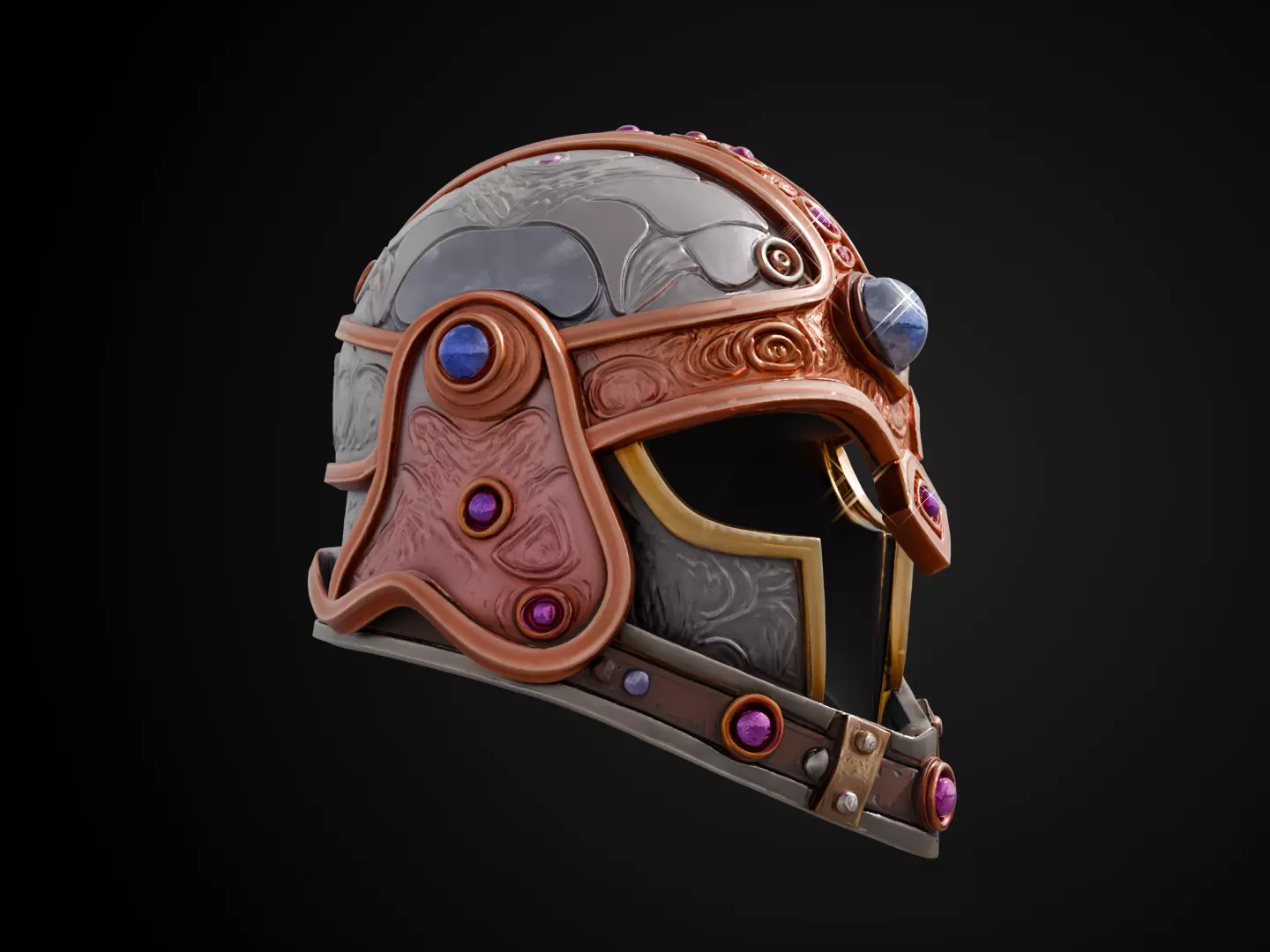 Stylized Dwarf Helmet - Deepforge Artisan 3D print model_2