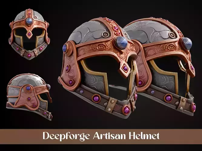 Stylized Dwarf Helmet - Deepforge Artisan 3D print model